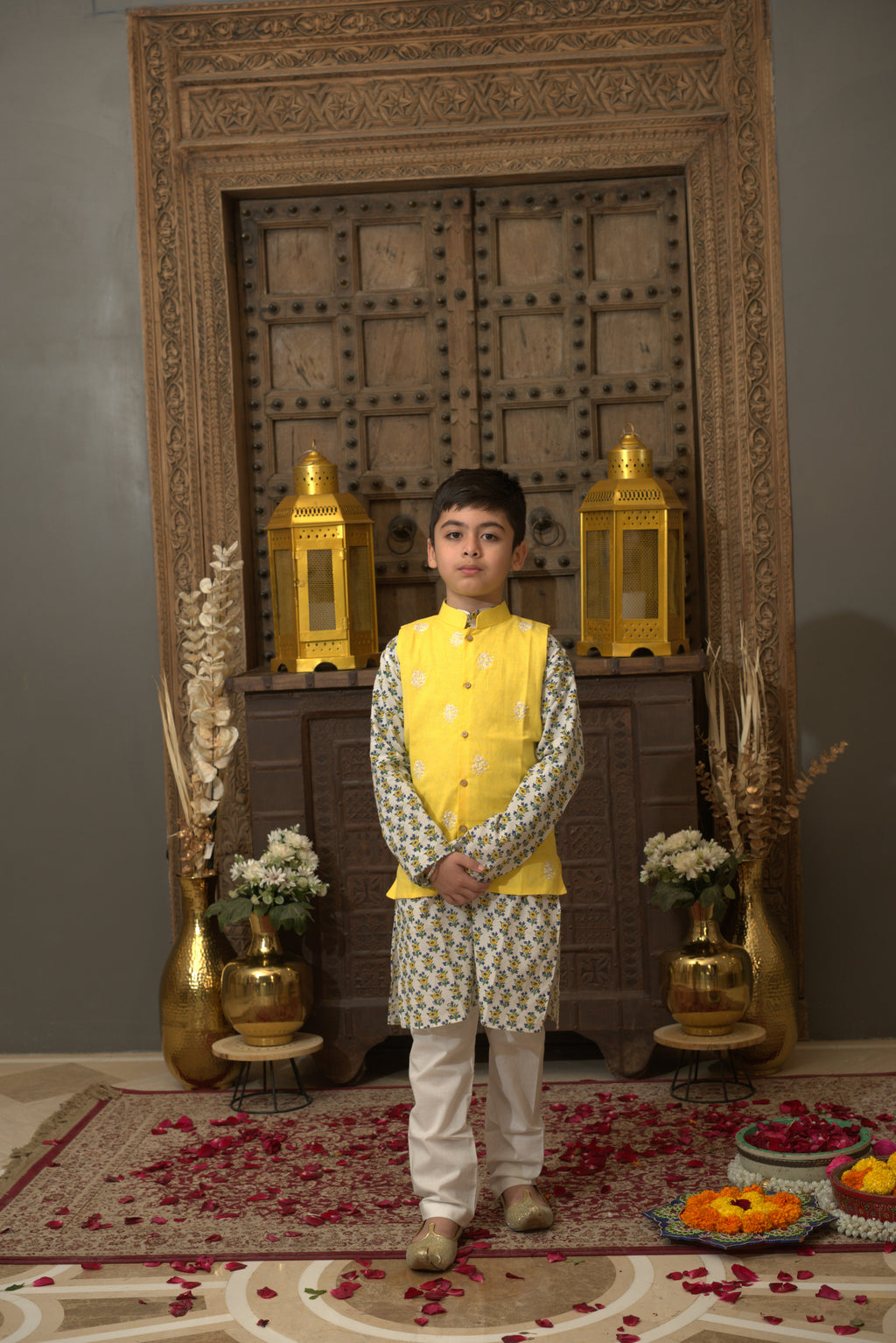 LINEN JACKET SET YELLOW