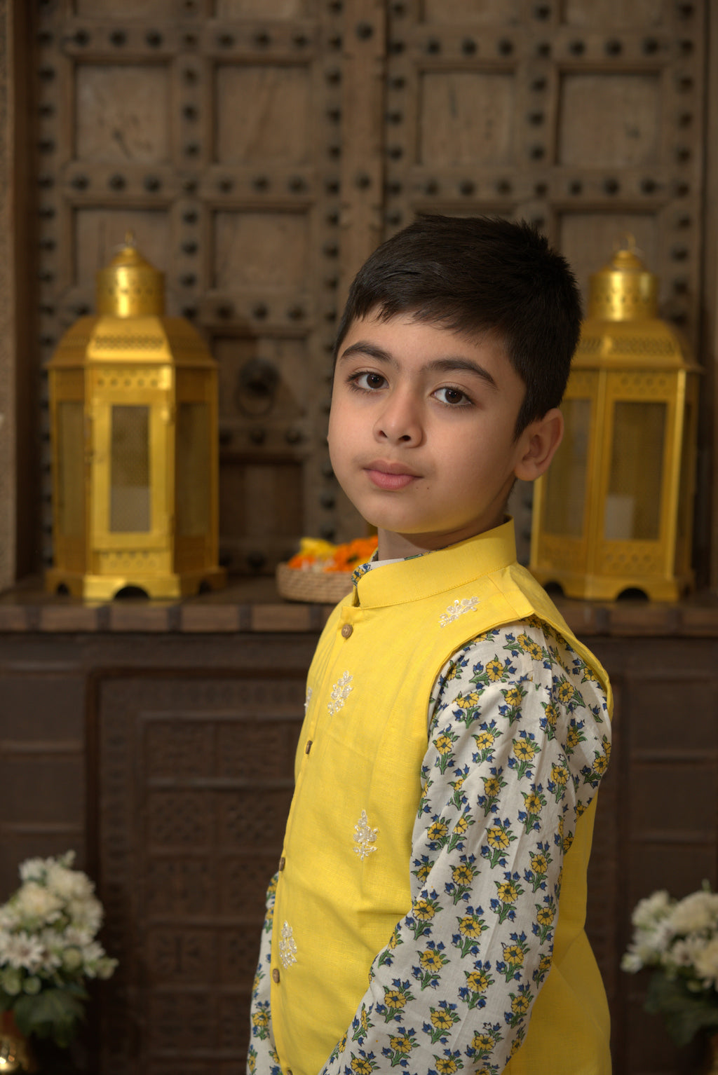 LINEN JACKET SET YELLOW