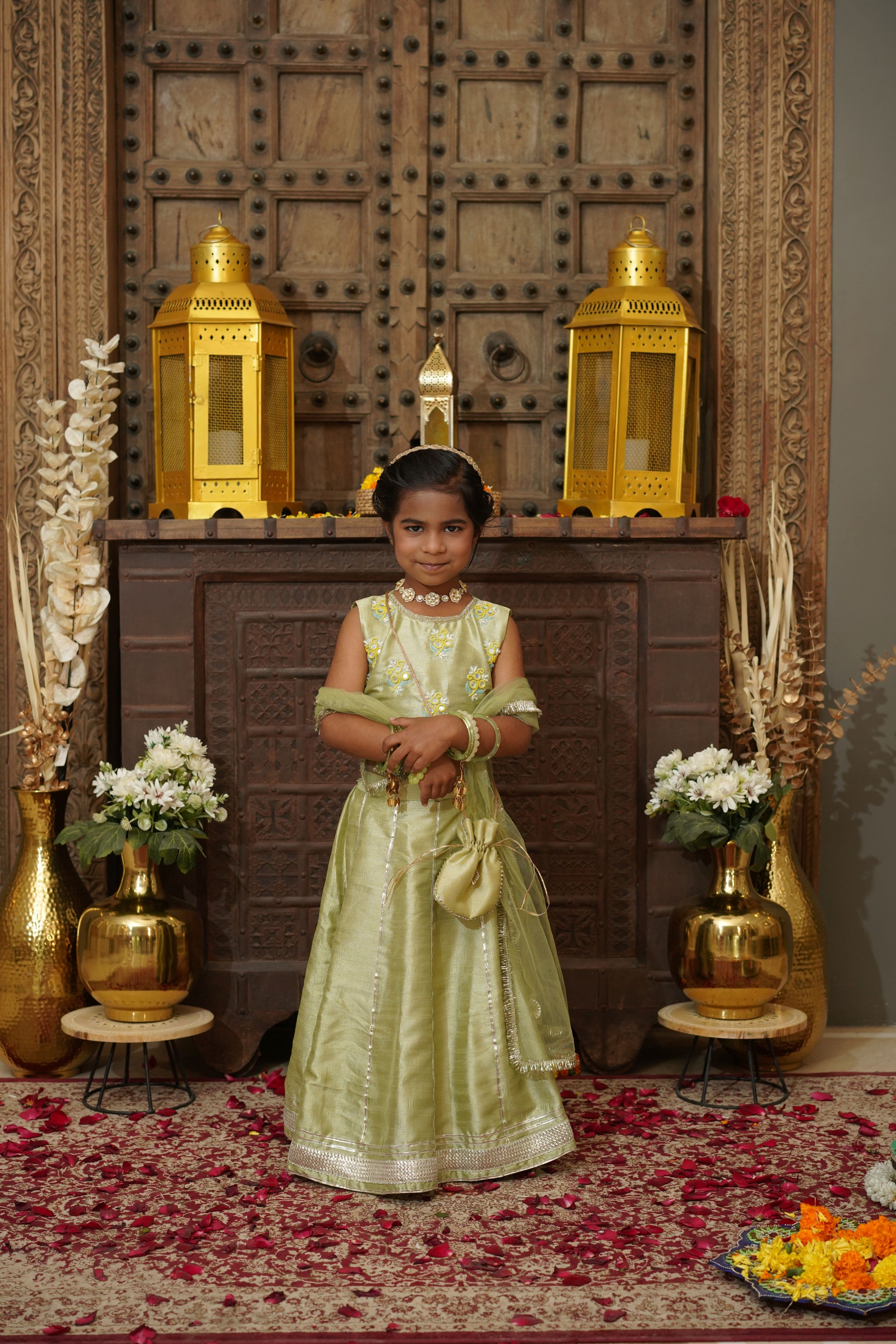 KAANCH LEHENGA SET GREEN