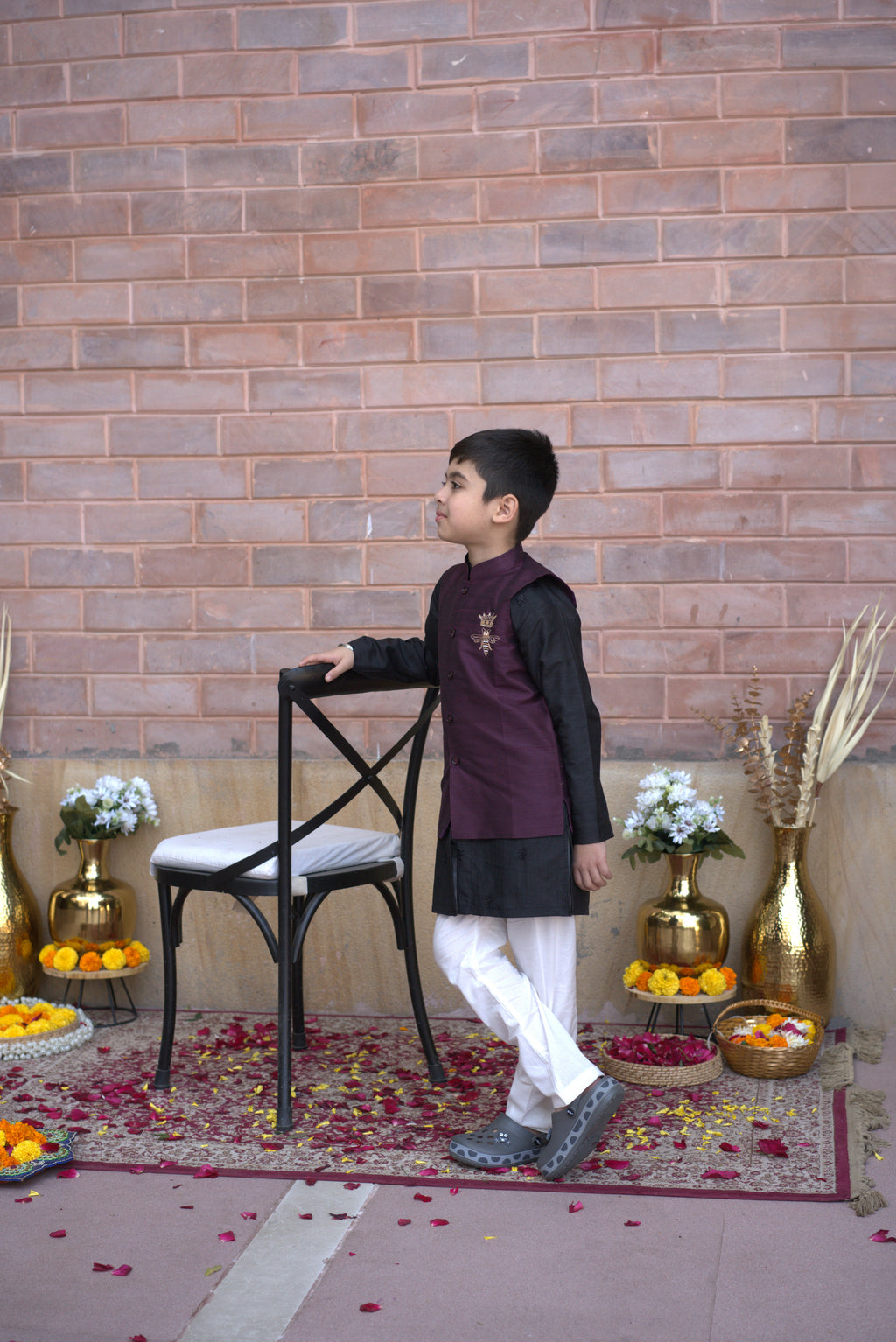 BEE TESLA JACKET SET WINE