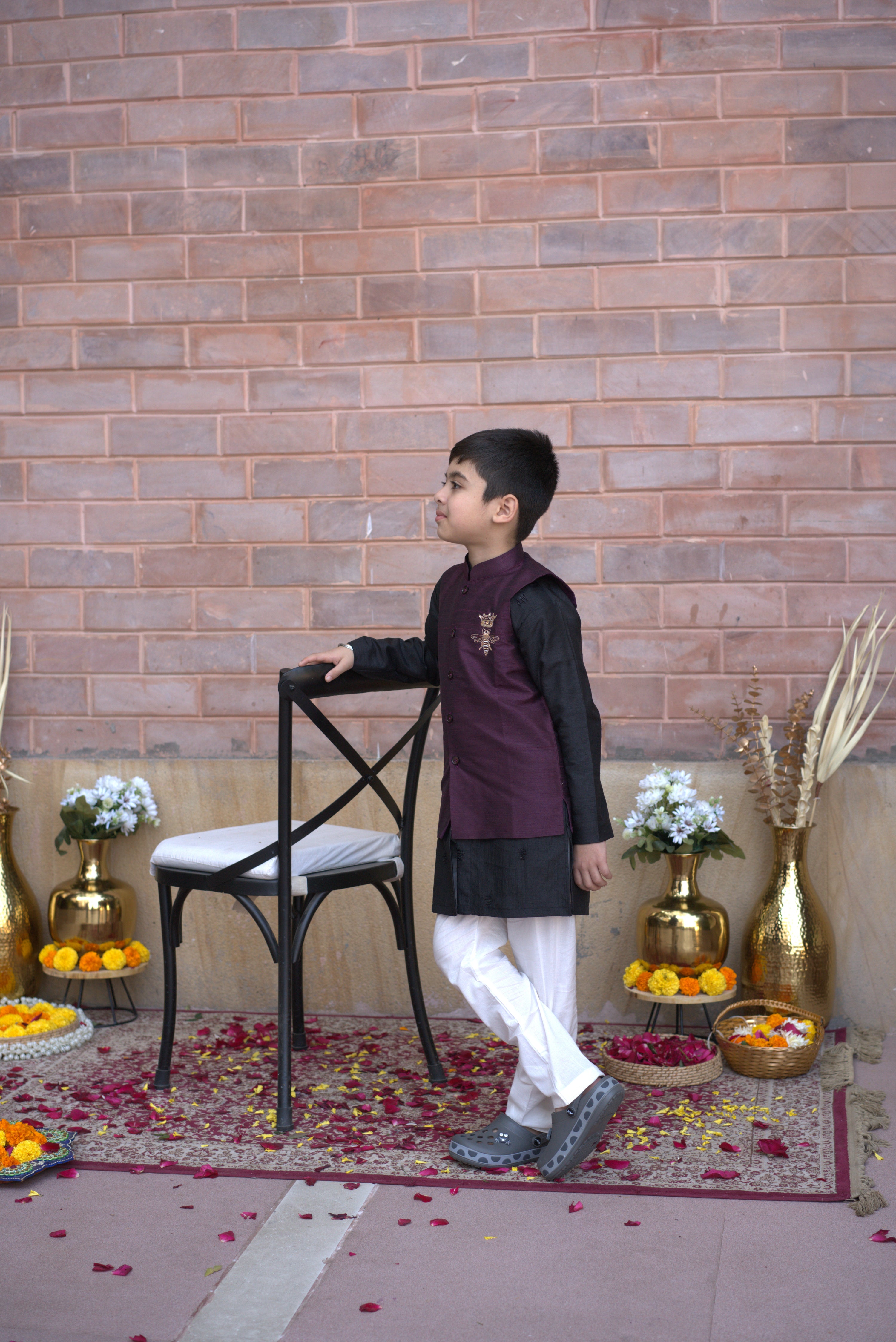 BEE TESLA JACKET SET WINE