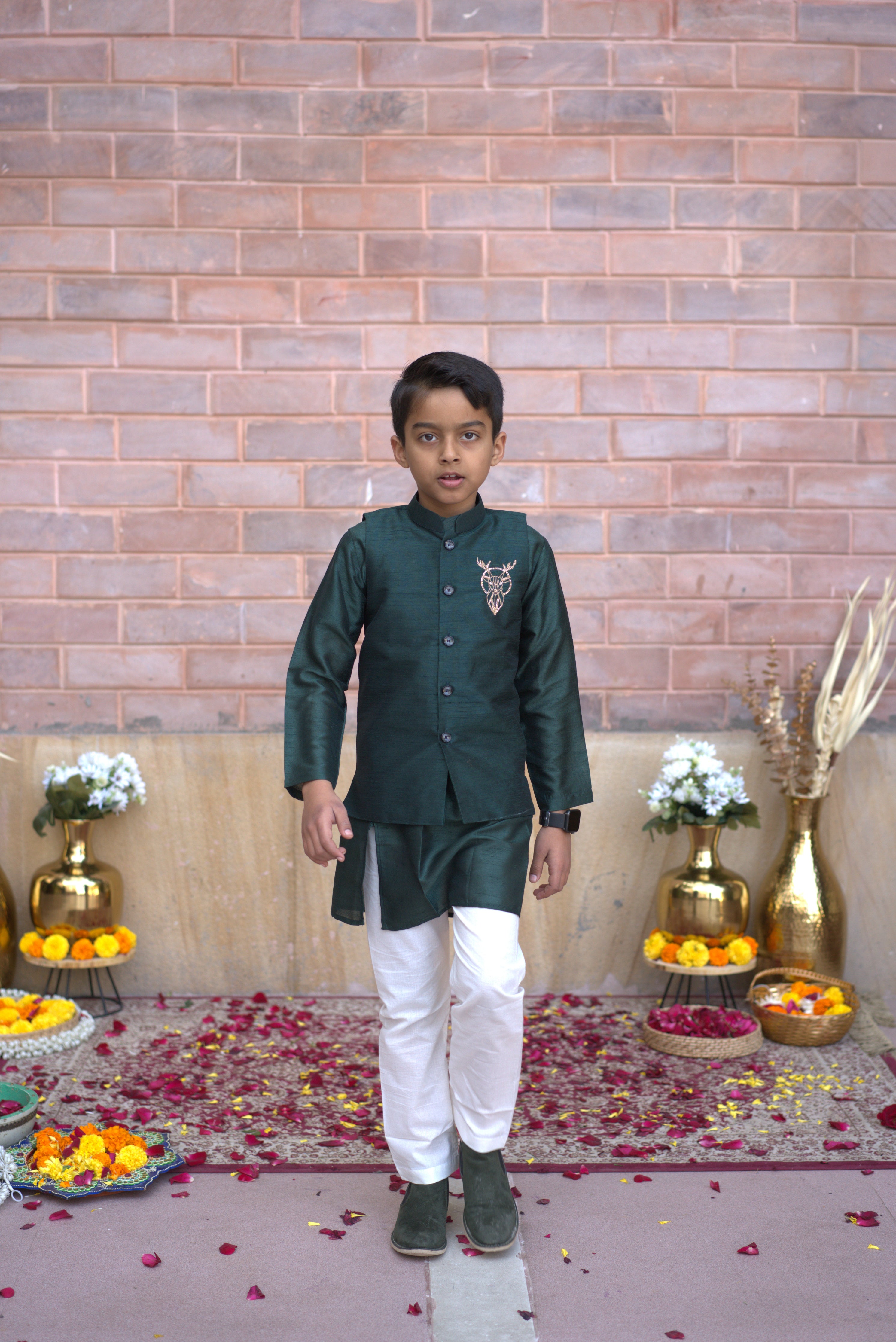 DEER TESLA JACKET SET GREEN