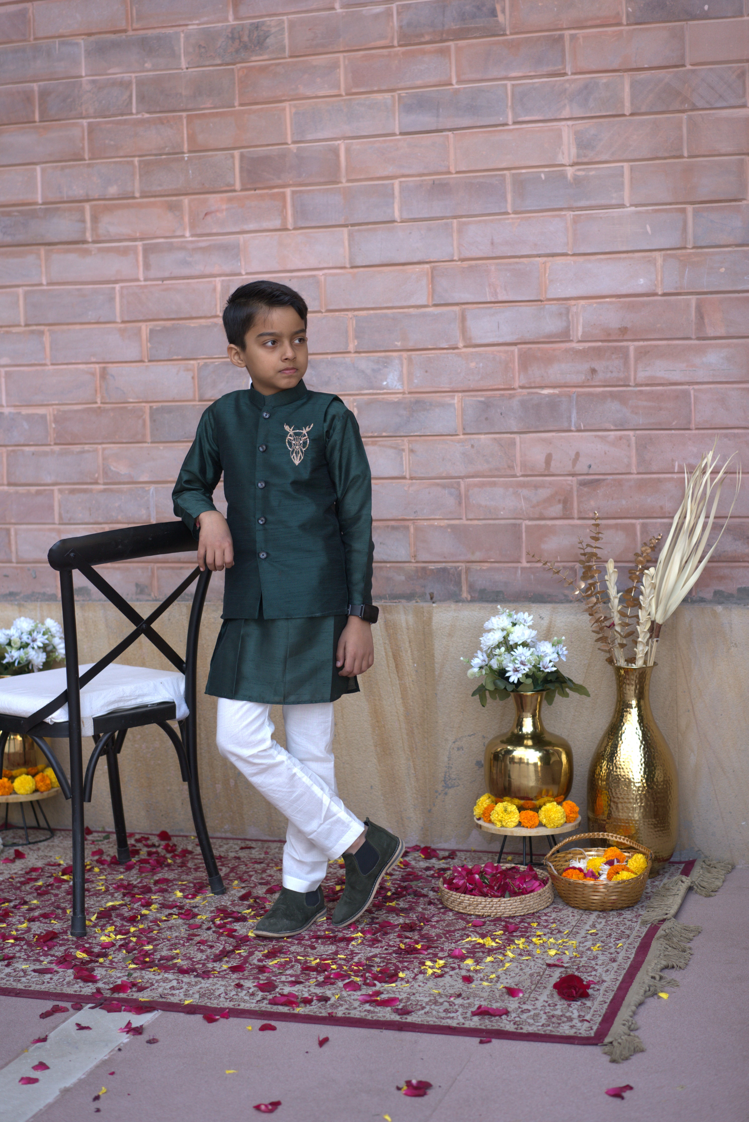 DEER TESLA JACKET SET GREEN