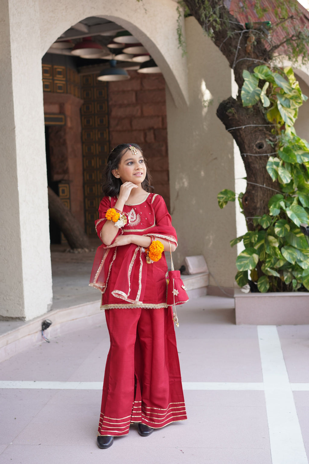 PATAKHA PUNJABI DRESS RED