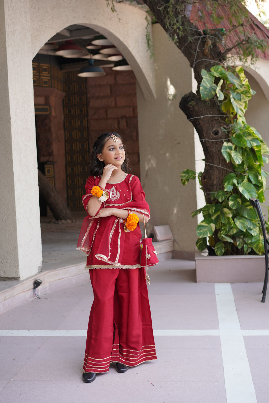 PATAKHA PUNJABI DRESS RED