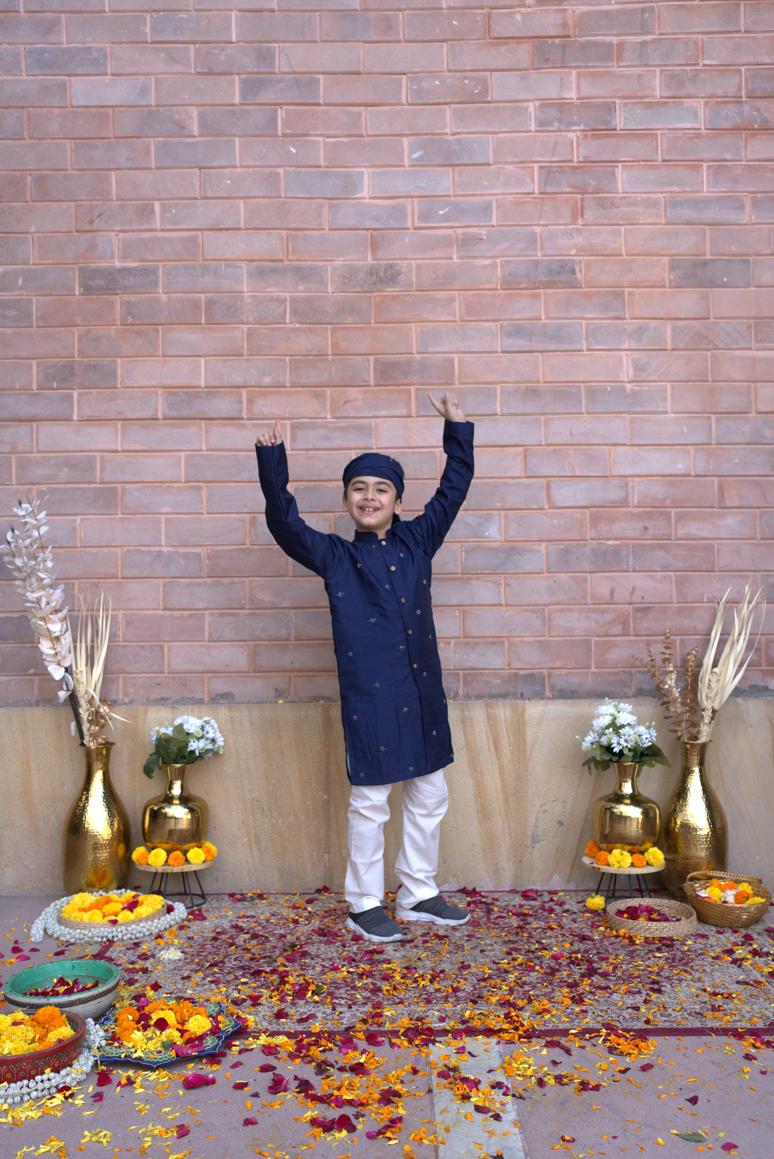 MOONLIGHT FRONTOPEN KURTA SET BLUE