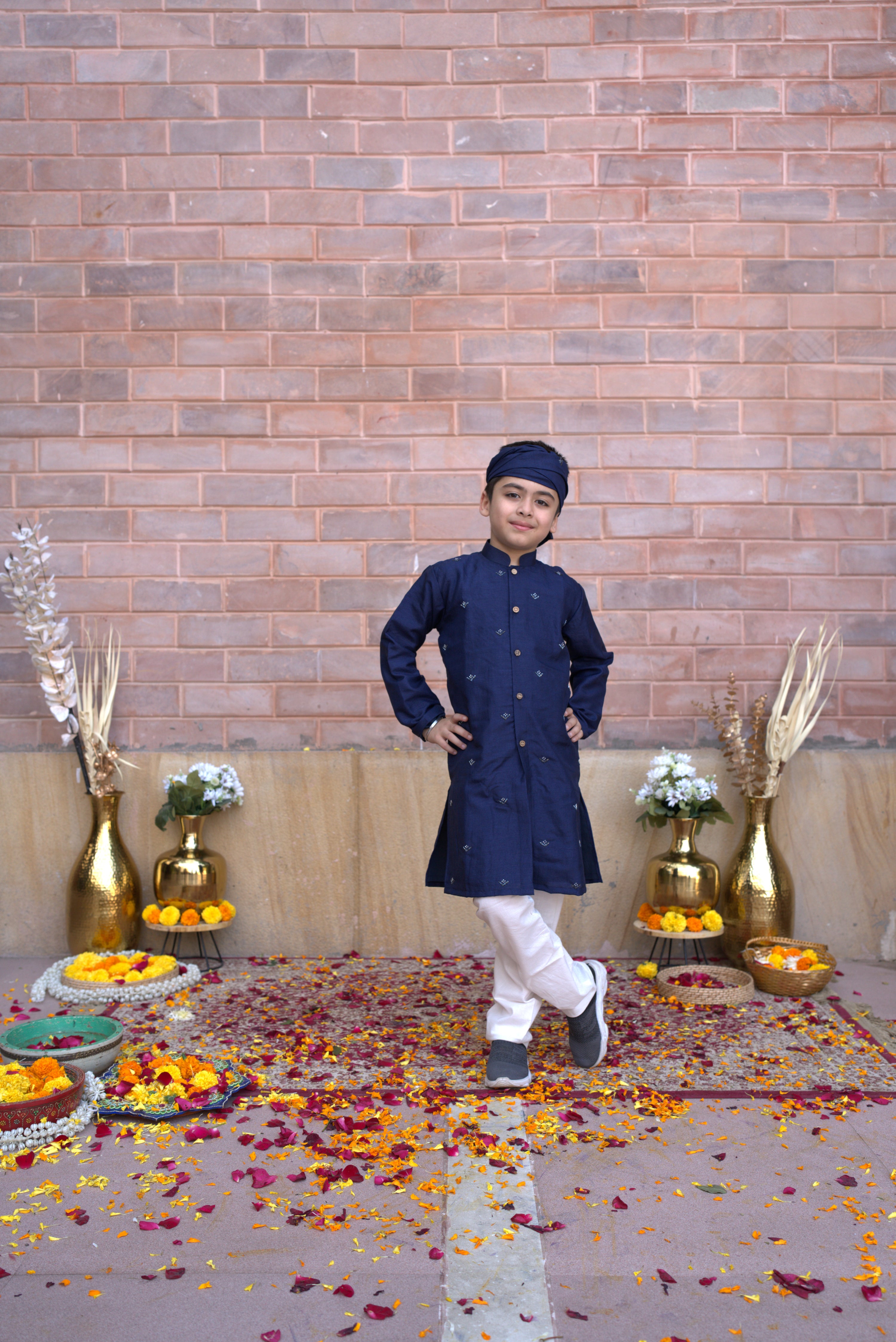 MOONLIGHT FRONTOPEN KURTA SET BLUE