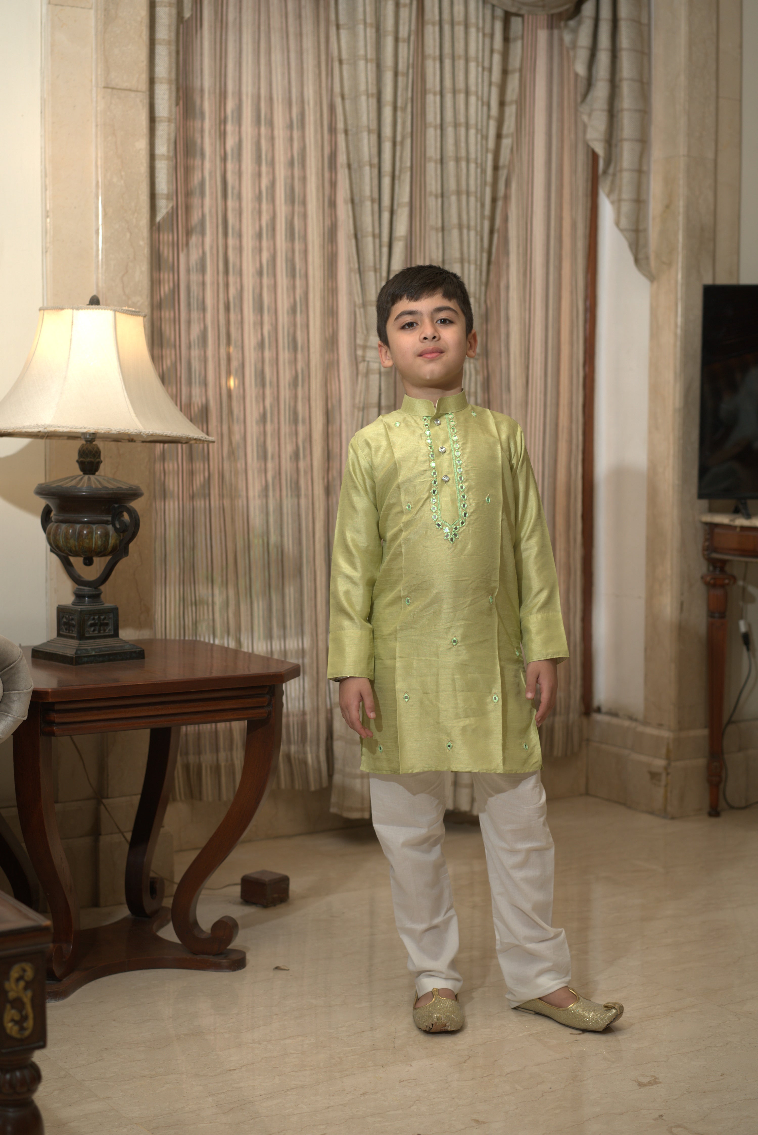 CHAMAK  KURTA SET GREEN