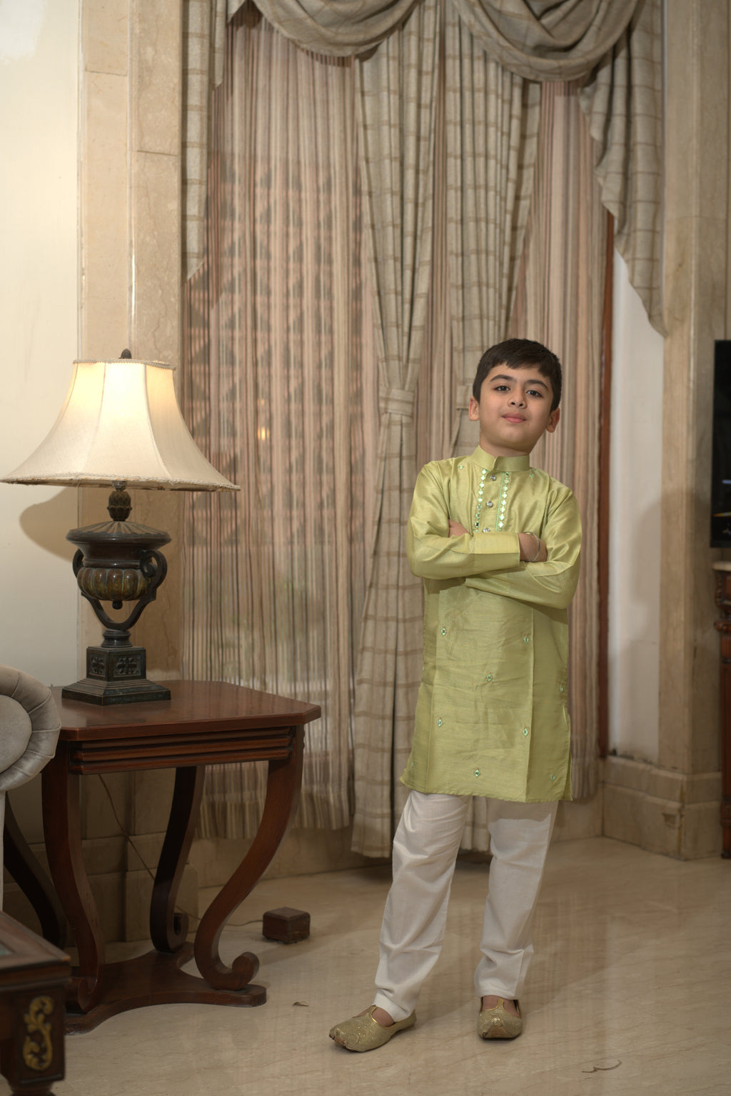 CHAMAK  KURTA SET GREEN