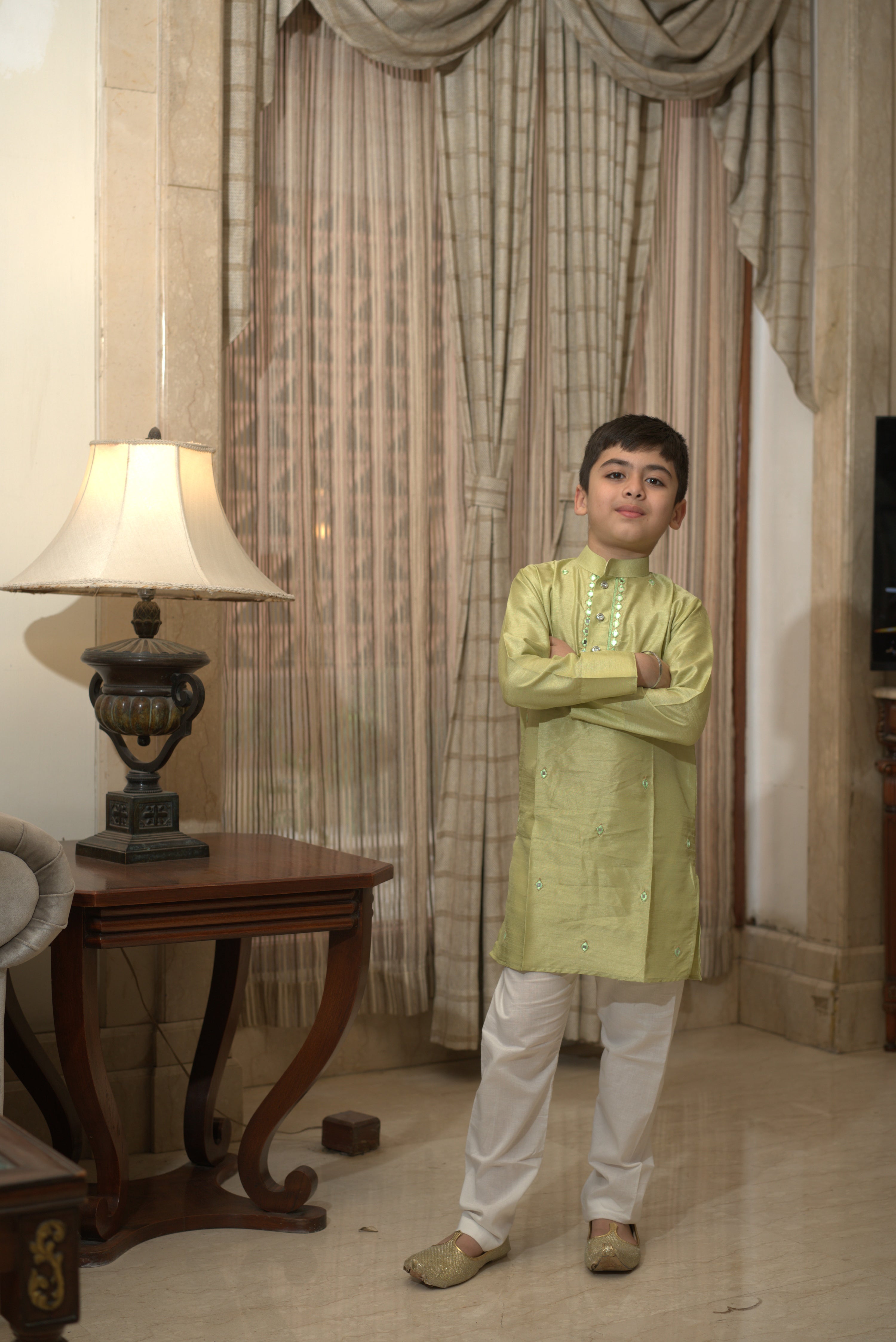 CHAMAK  KURTA SET GREEN