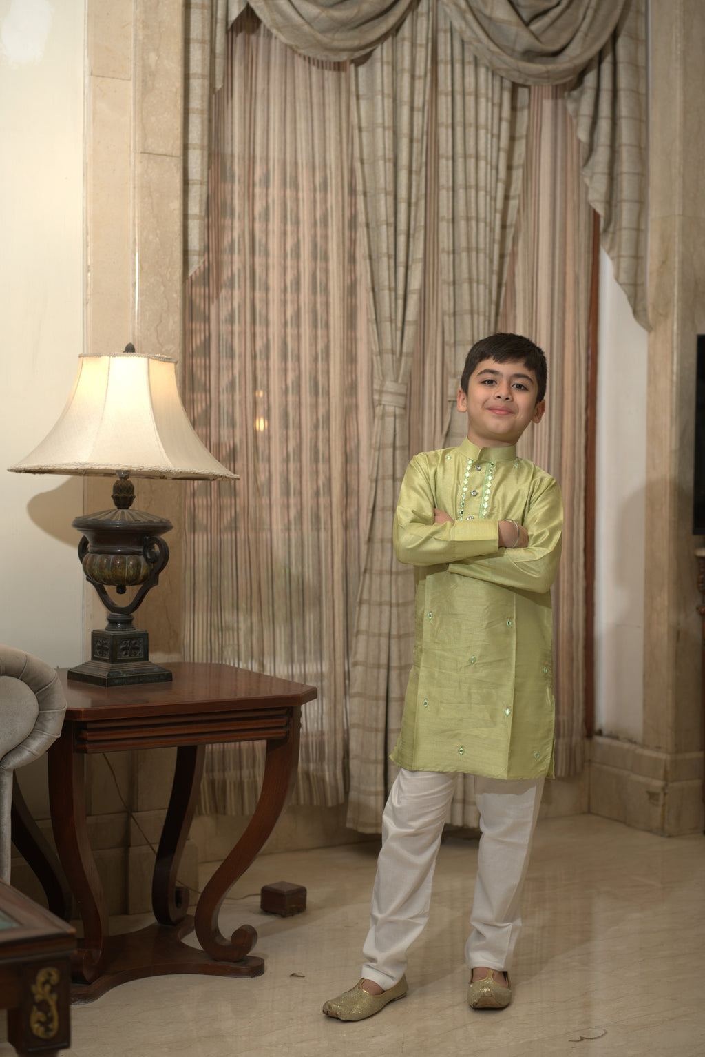 CHAMAK  KURTA SET GREEN