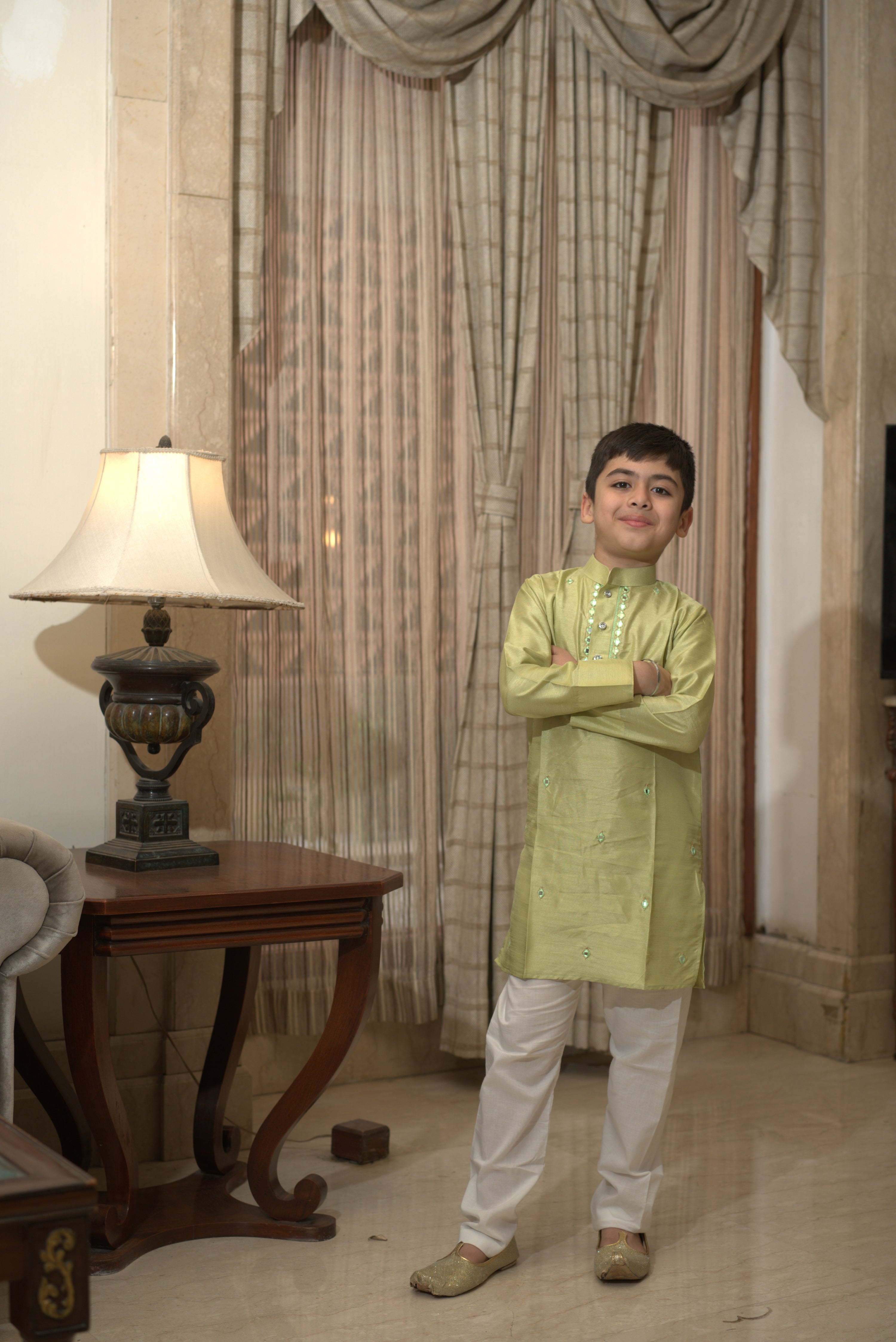 CHAMAK  KURTA SET GREEN
