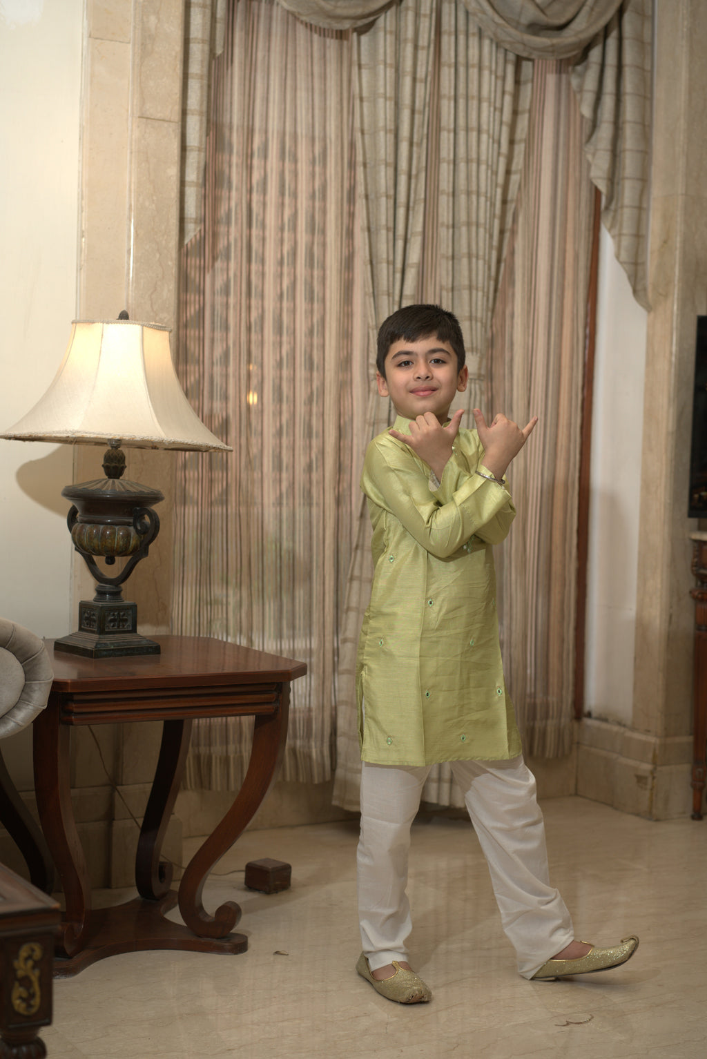 CHAMAK  KURTA SET GREEN