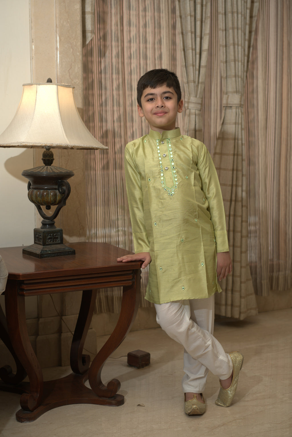CHAMAK  KURTA SET GREEN