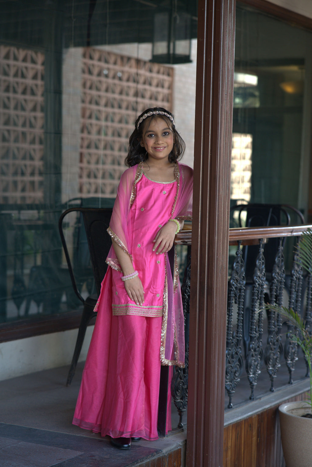 GULABOO ORGANZA DRESS PINK