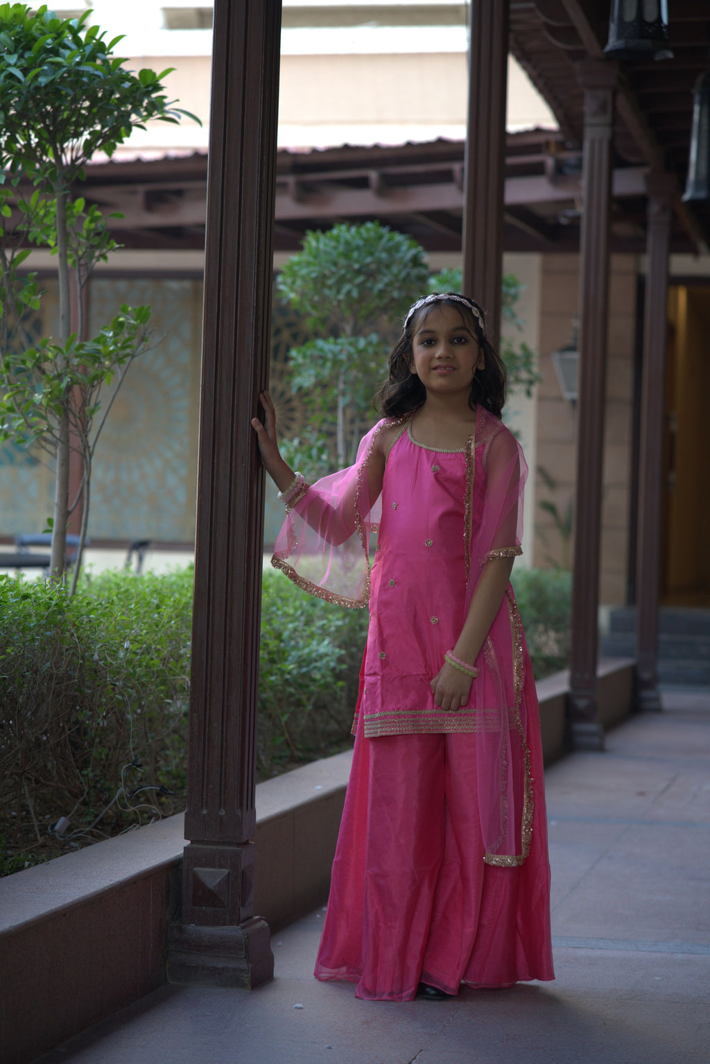 GULABOO ORGANZA DRESS PINK