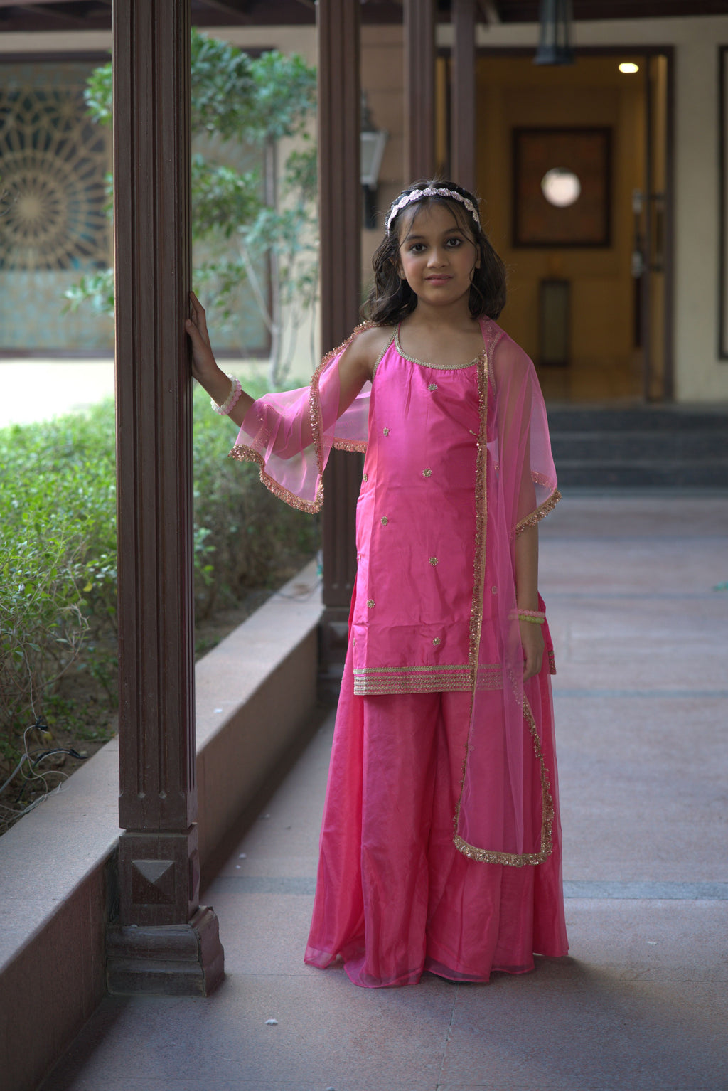 GULABOO ORGANZA DRESS PINK
