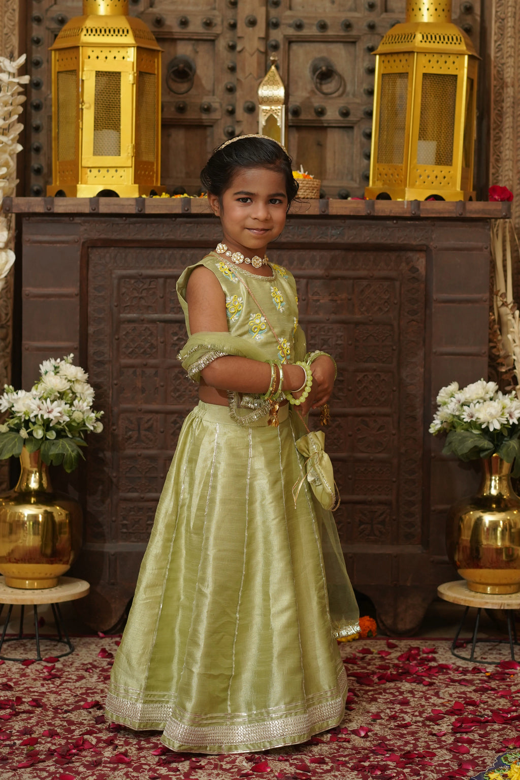 KAANCH LEHENGA SET GREEN