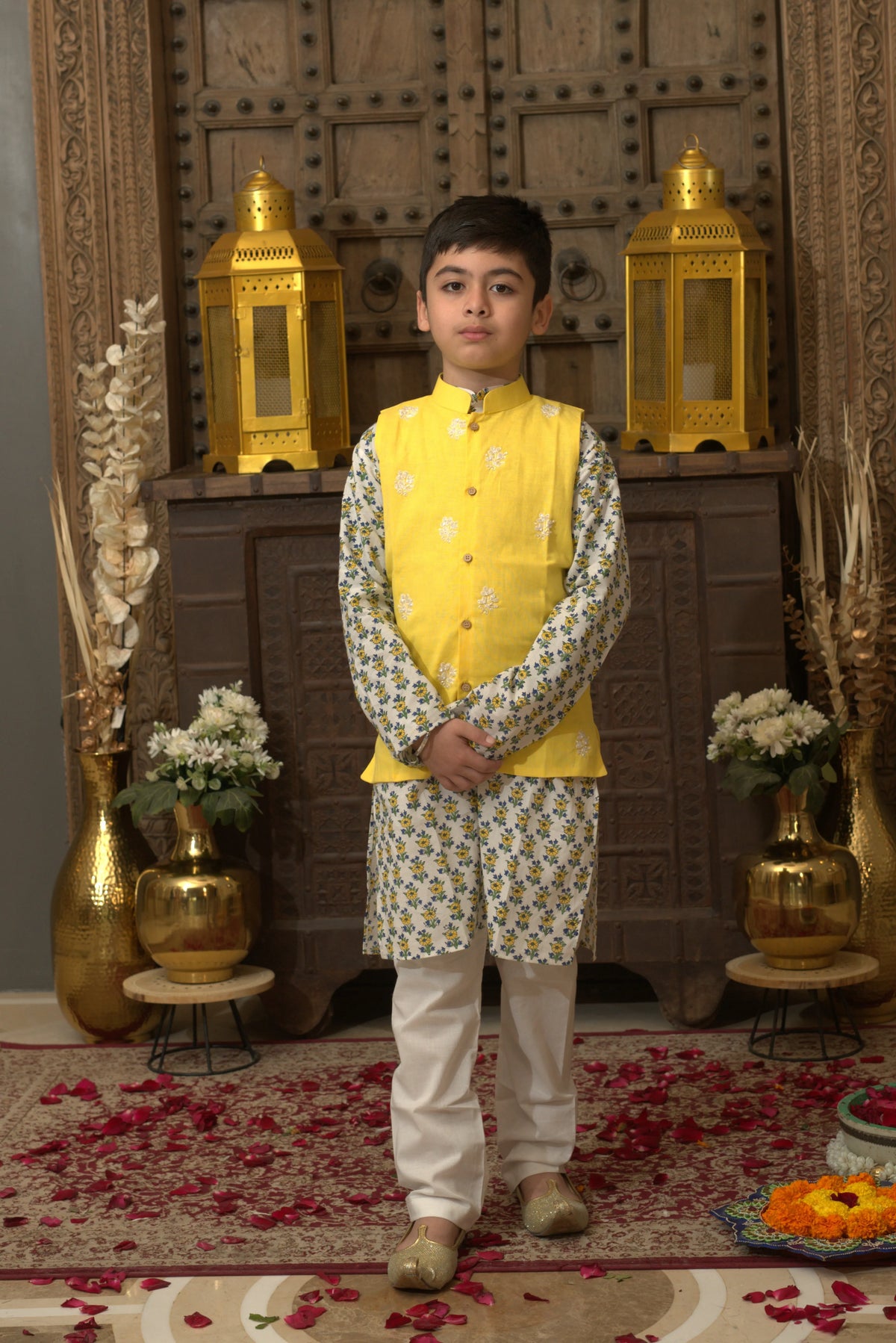 LINEN JACKET SET YELLOW