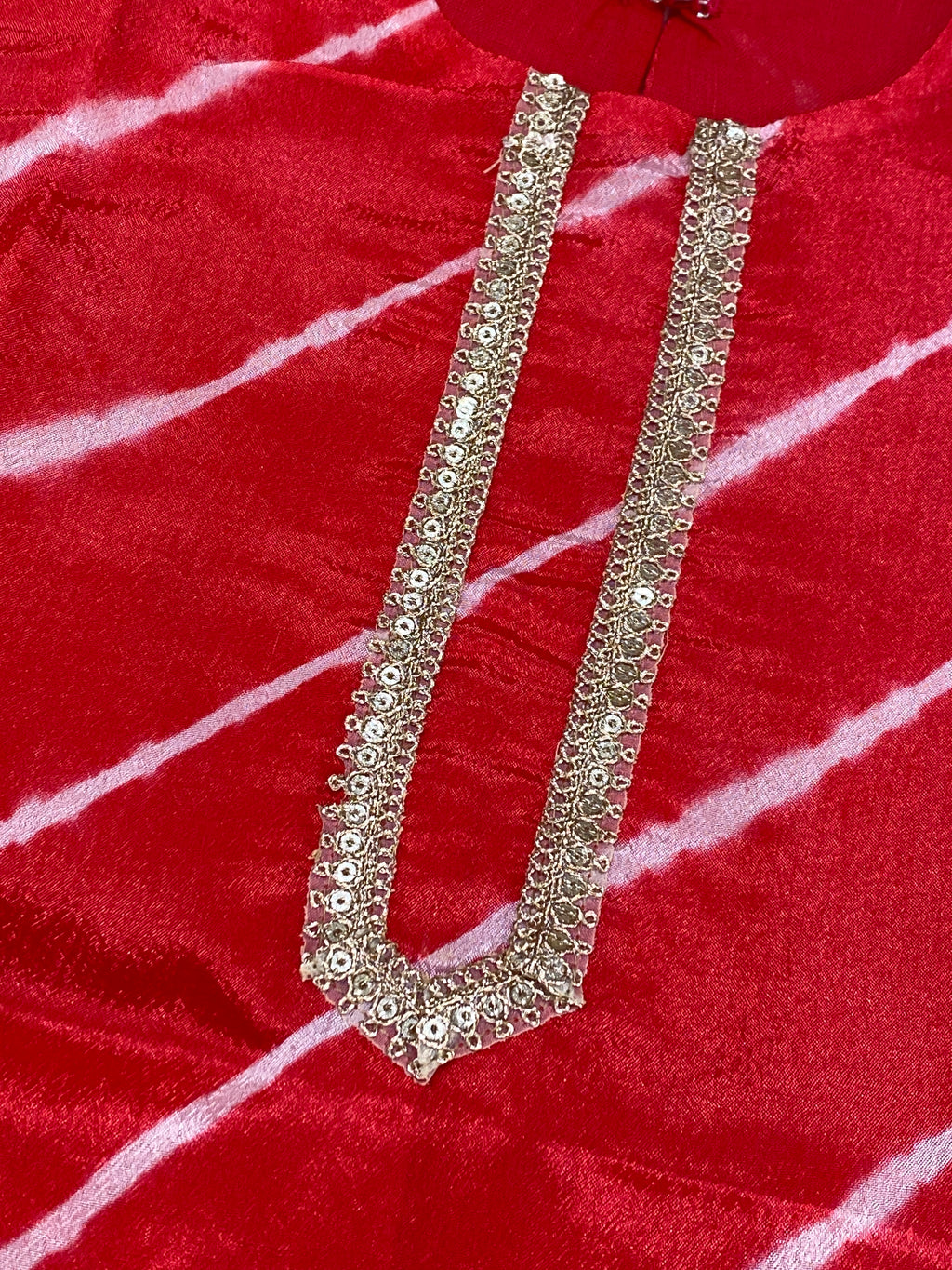 Lehriya Orange Dhoti Set