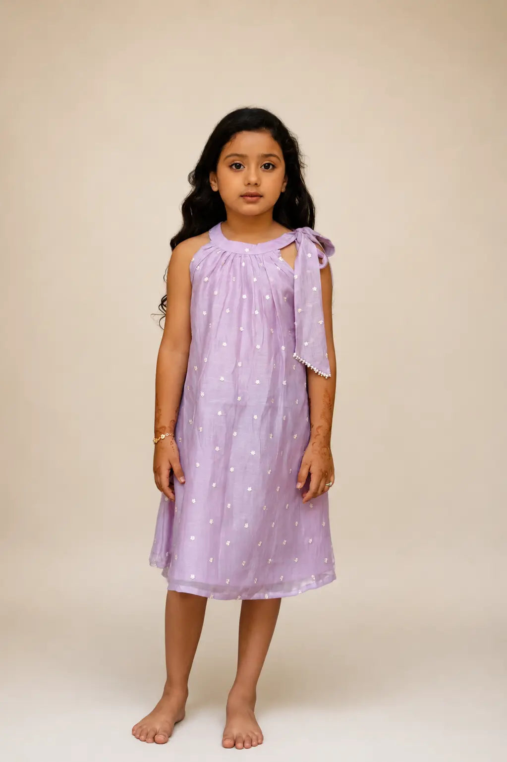 Lilac Mul Chanderi Frock