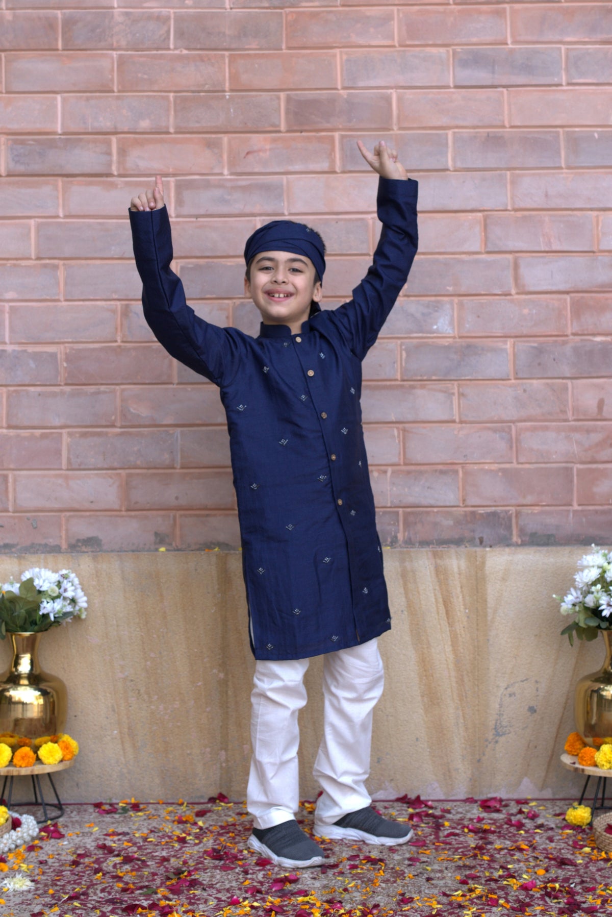 MOONLIGHT FRONTOPEN KURTA SET BLUE