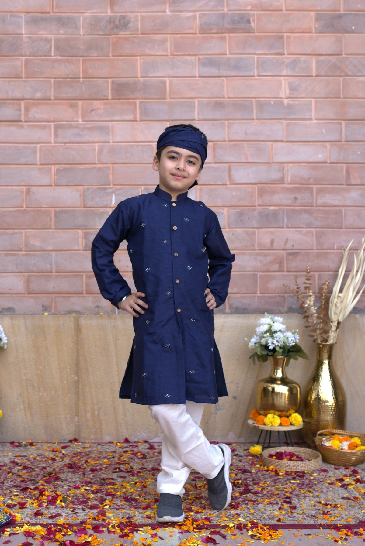 MOONLIGHT FRONTOPEN KURTA SET BLUE