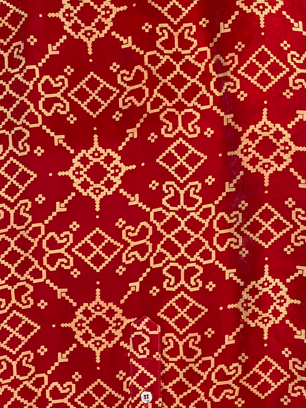 Maroon Ikkat Kurta Set for Boys