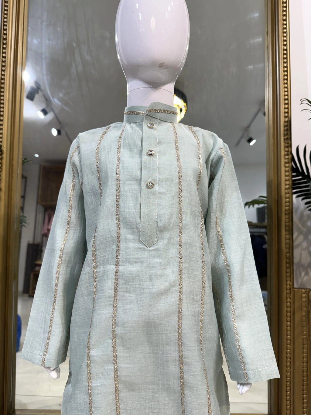 Mul Chanderi Kurta Set for Boys
