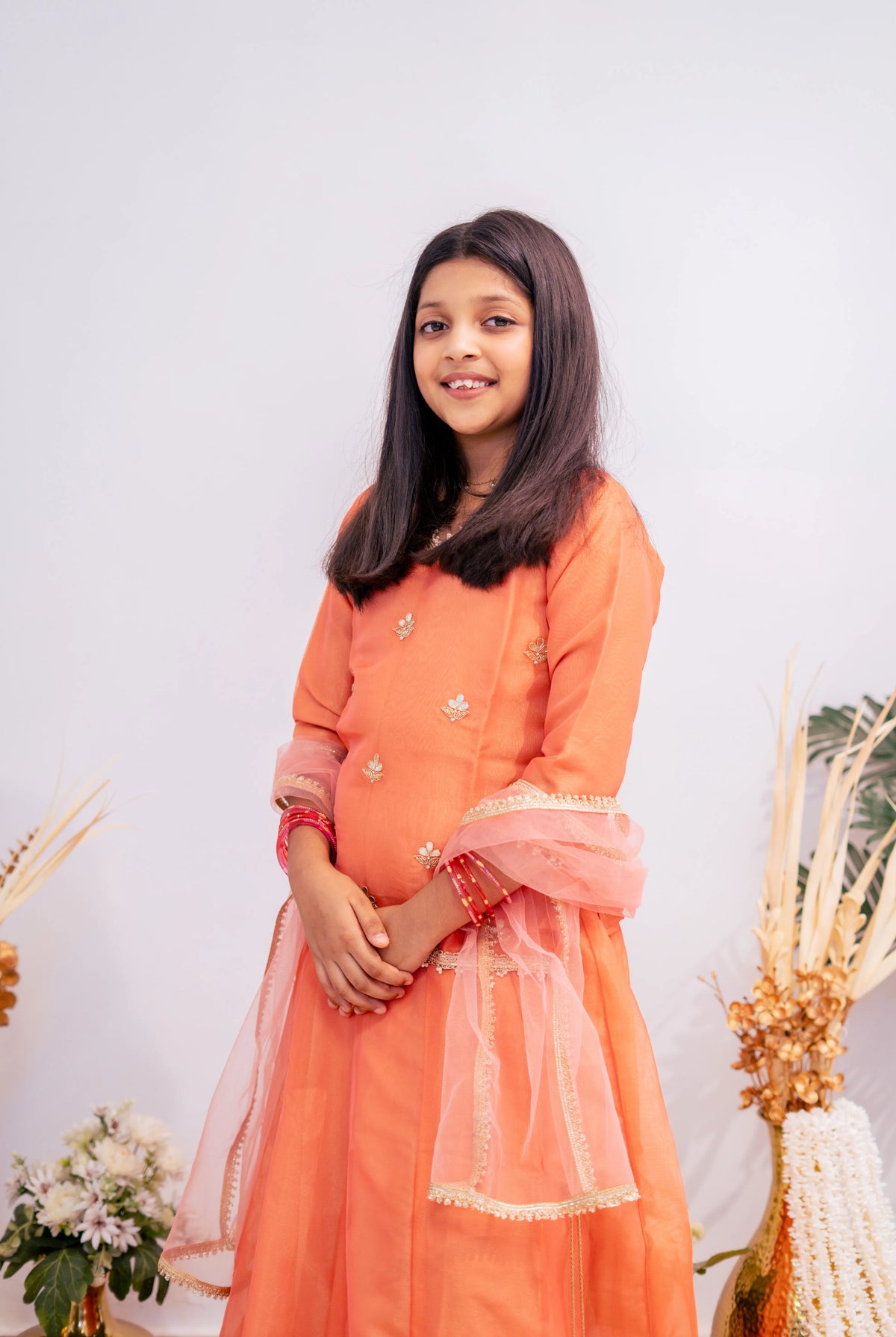 NISHA LEHENGA SET ORANGE