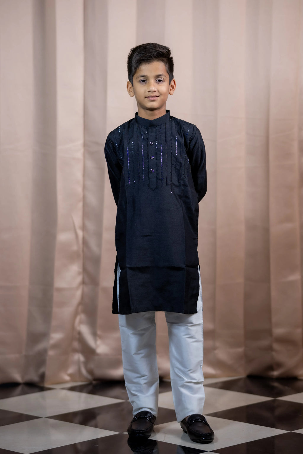 PRASANG  PINK KURTA SET BLACK
