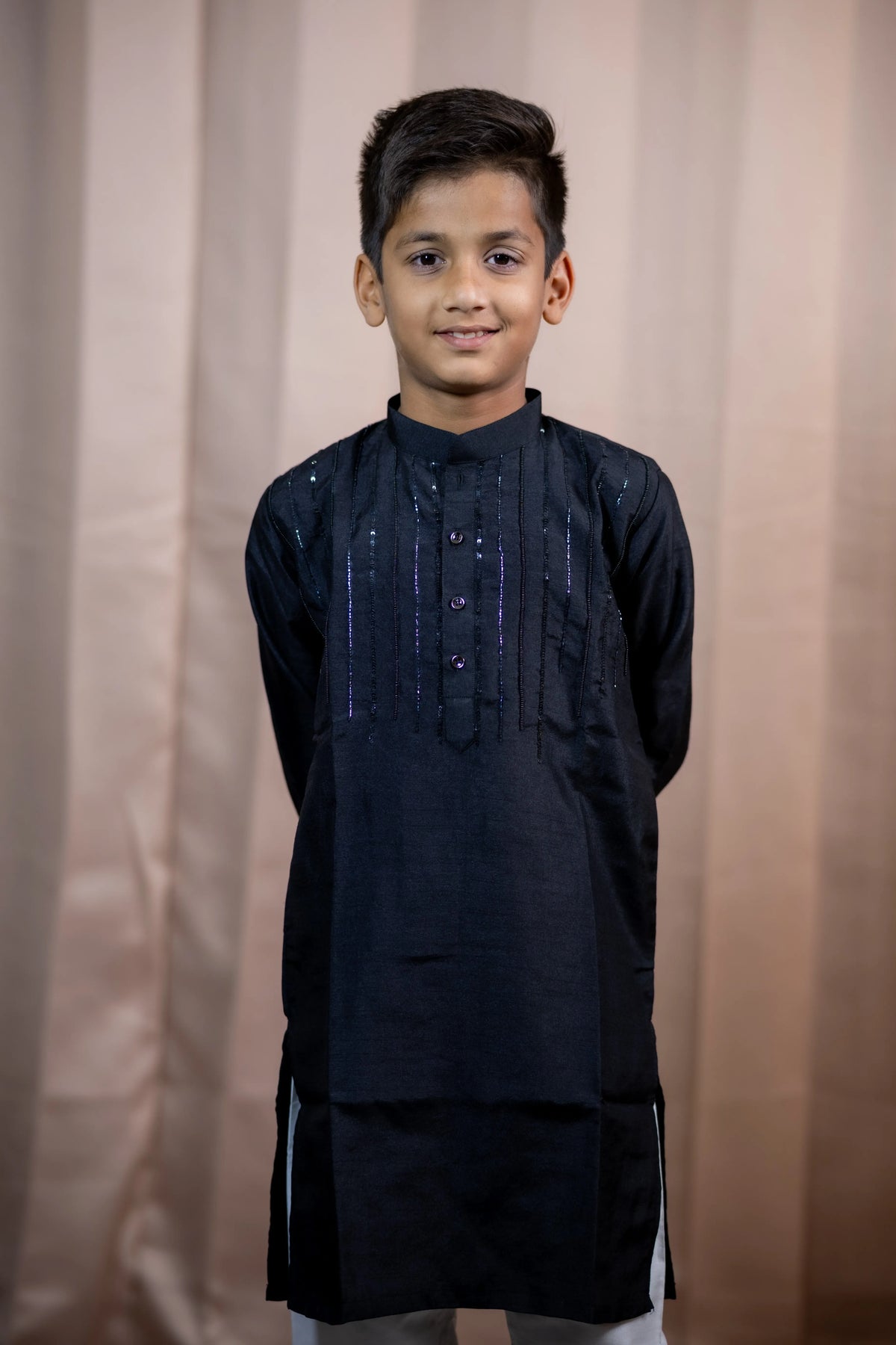 PRASANG  PINK KURTA SET BLACK