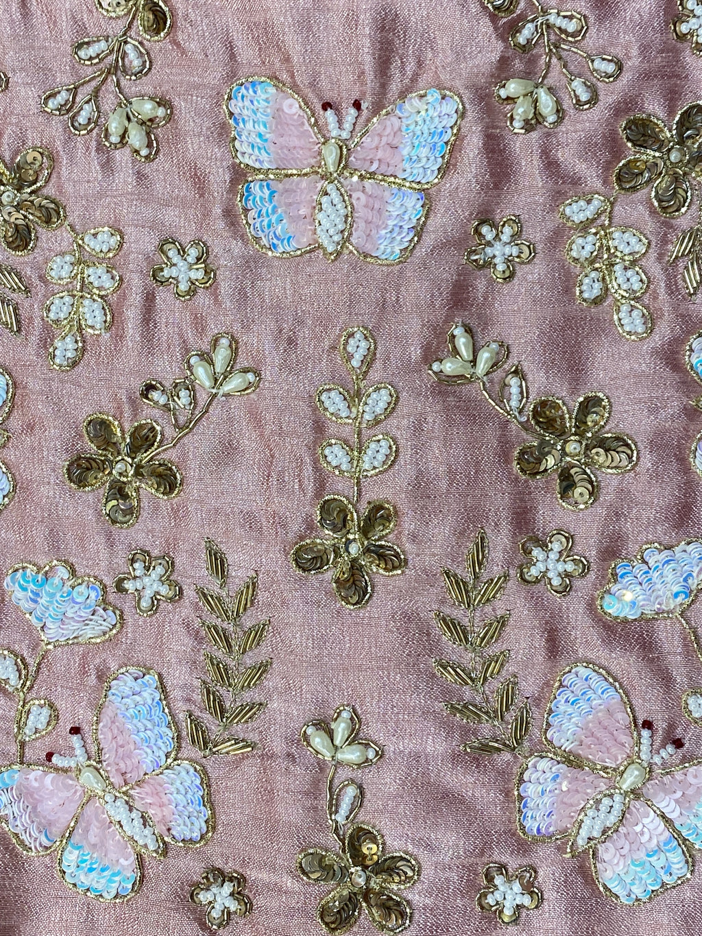 Pastel Pink Floral Jal Work Lehenga Set for Girls