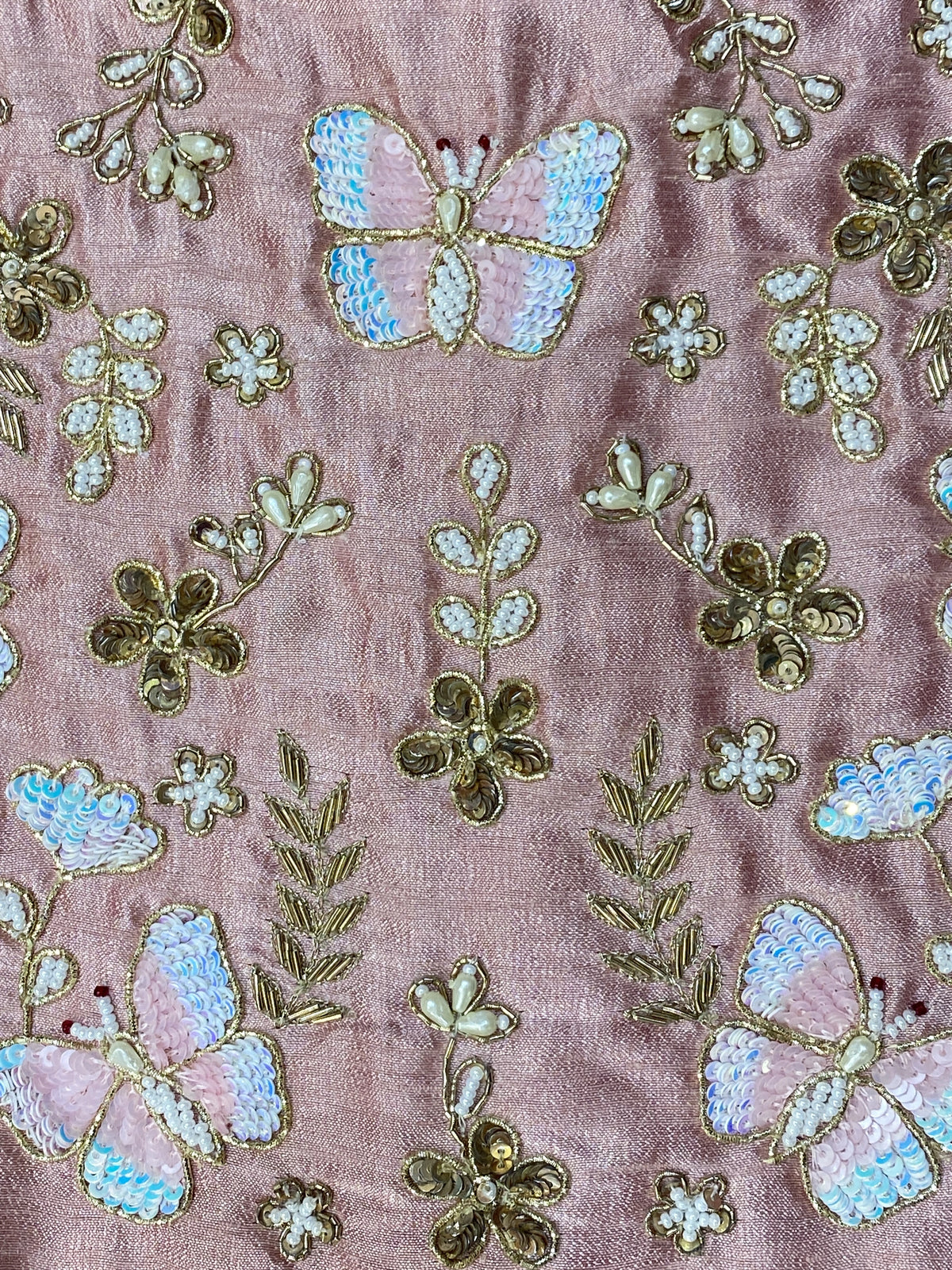 Pastel Pink Floral Jal Work Lehenga Set for Girls