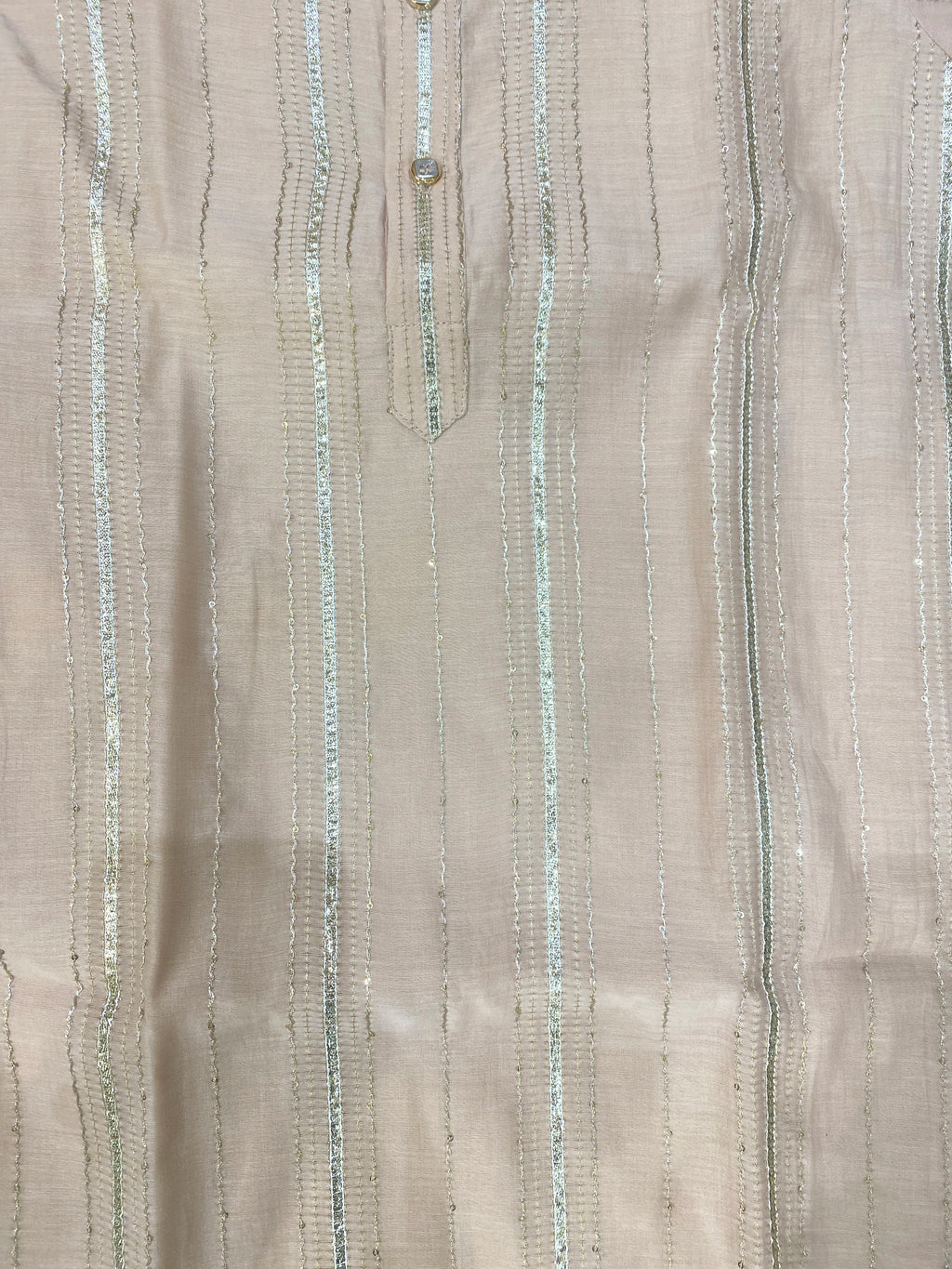 Peach Mul Chanderi Kurta Pant Set