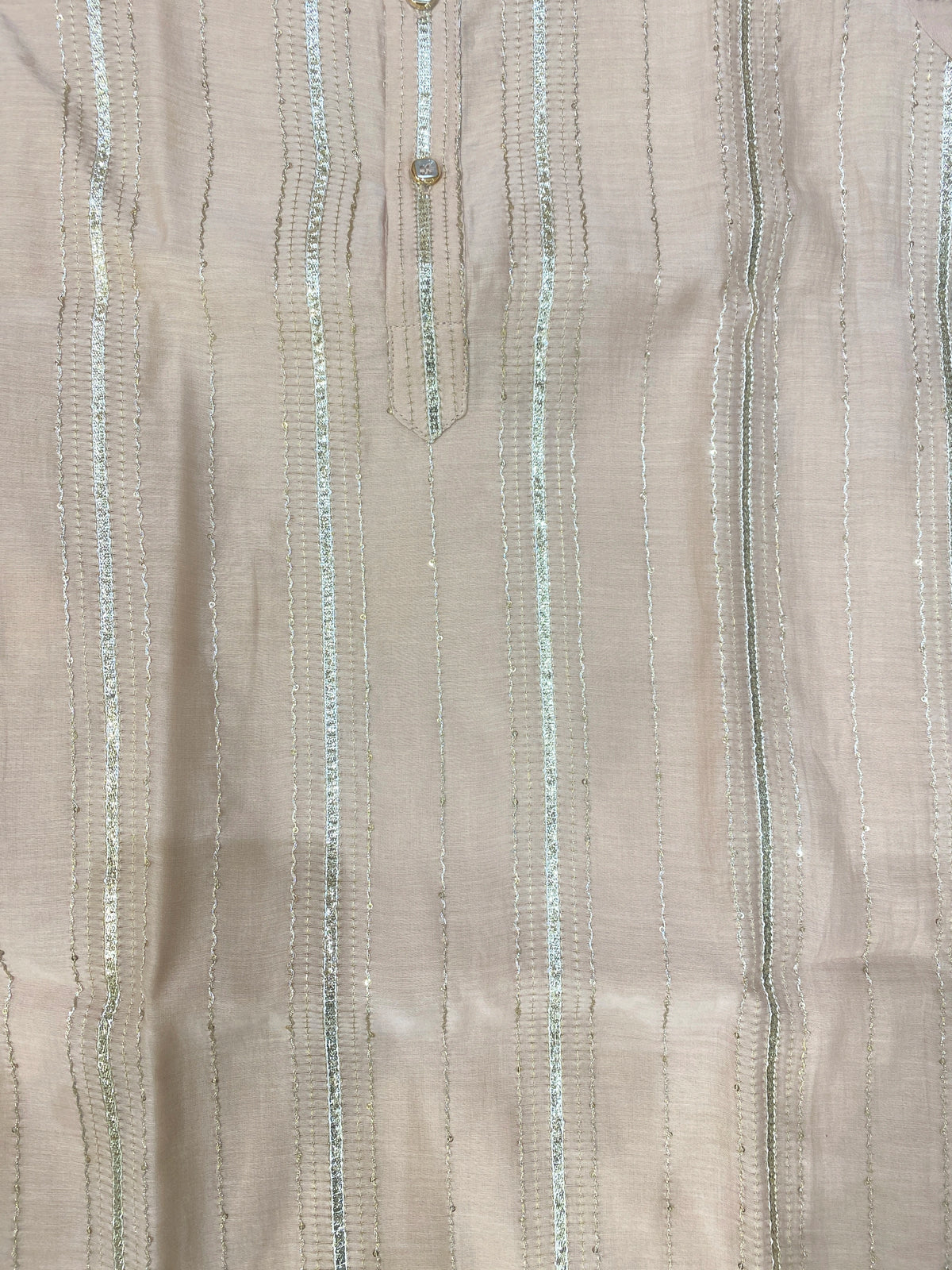 Peach Mul Chanderi Kurta Pant Set