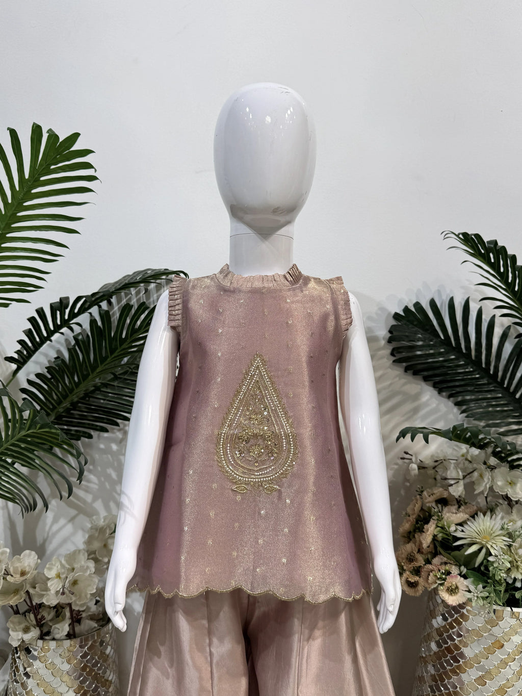 Noorani Pink Indo-Western Sharara Set