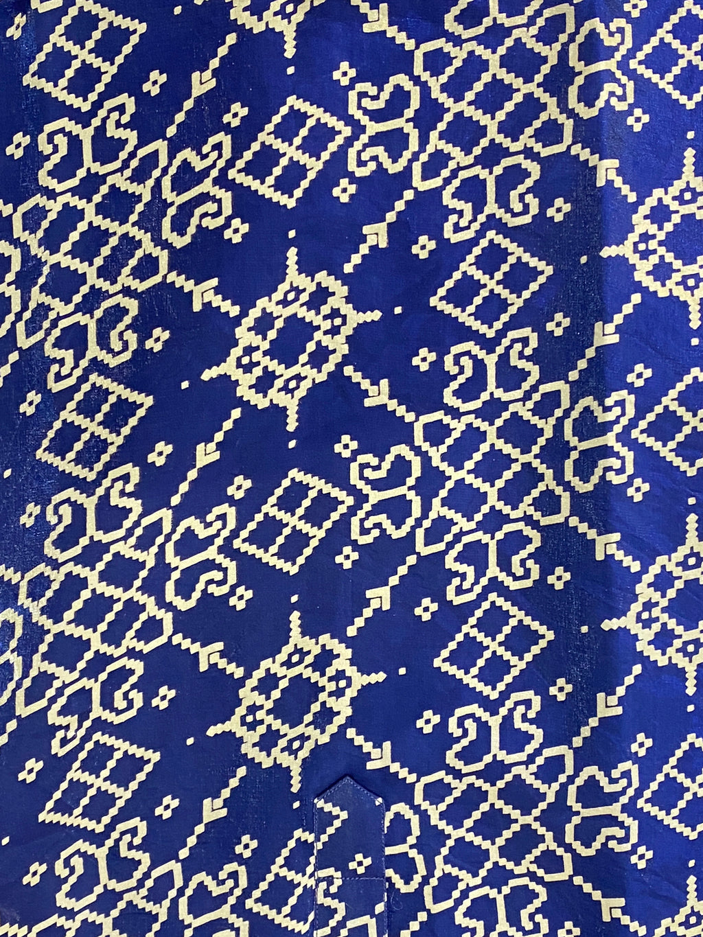 Royal Blue Ikkat Kurta Set