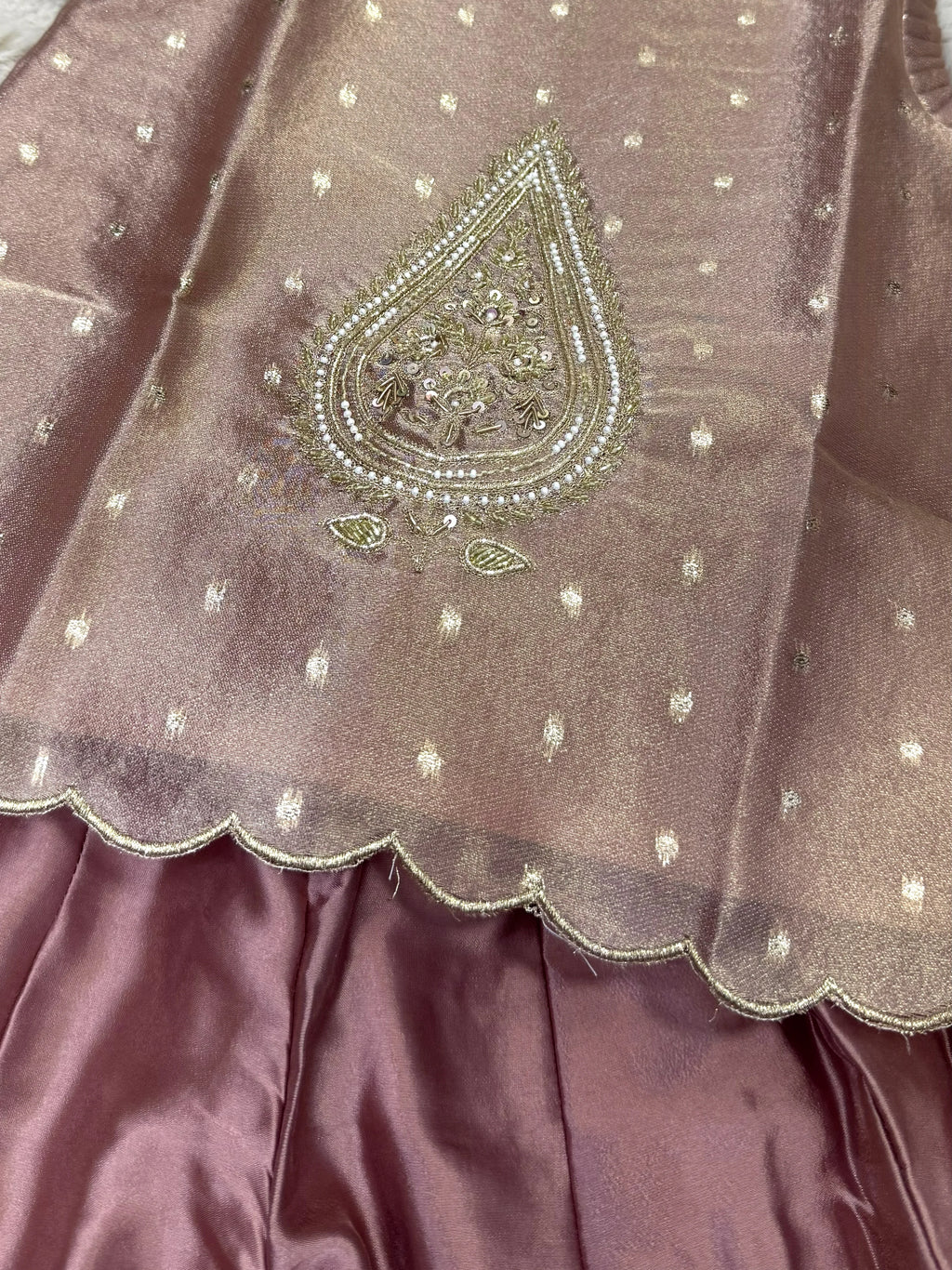 Rust Indo Western Sharara Set