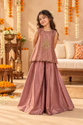 Rust Indo Western Sharara Set