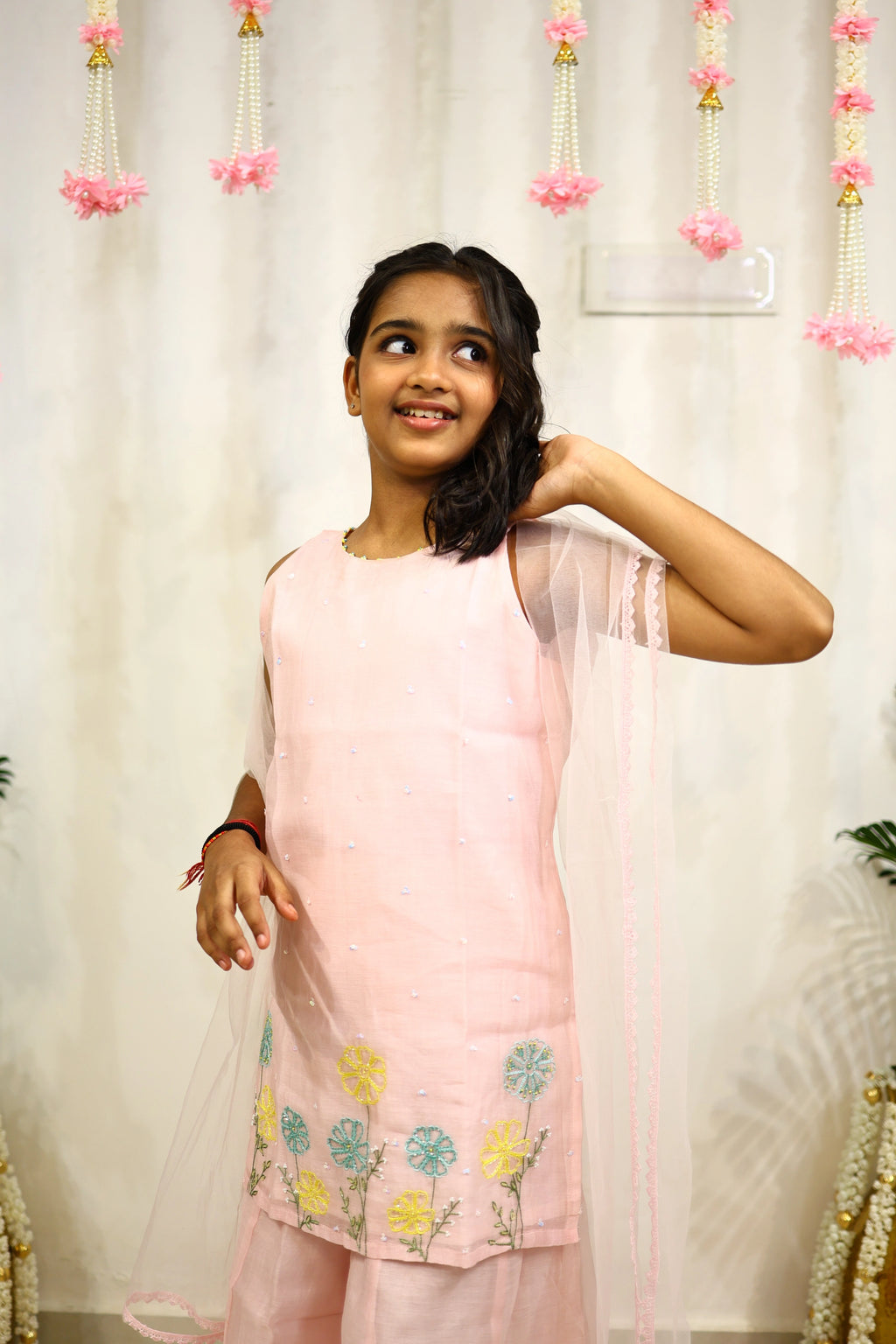 SUNHERI MUL SHARARA SET PINK