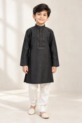 Silk Mirror Work Kurta Set for Kids