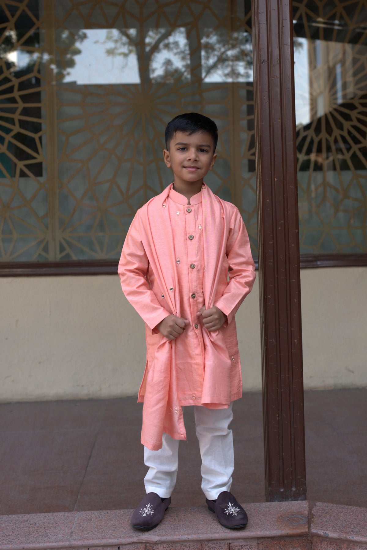 TARANG FRONT OPEN KURTA SET RUST