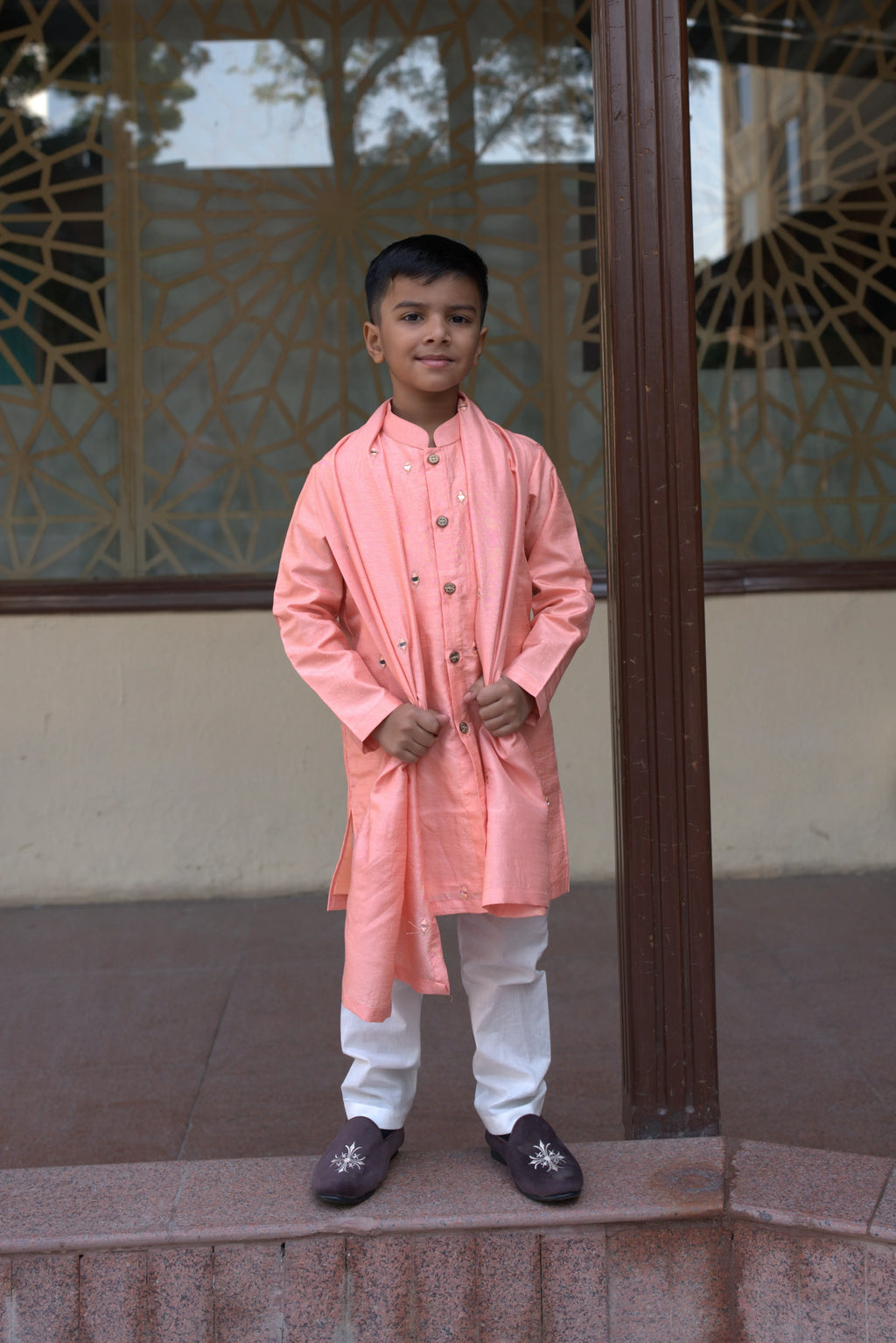 TARANG FRONT OPEN KURTA SET RUST