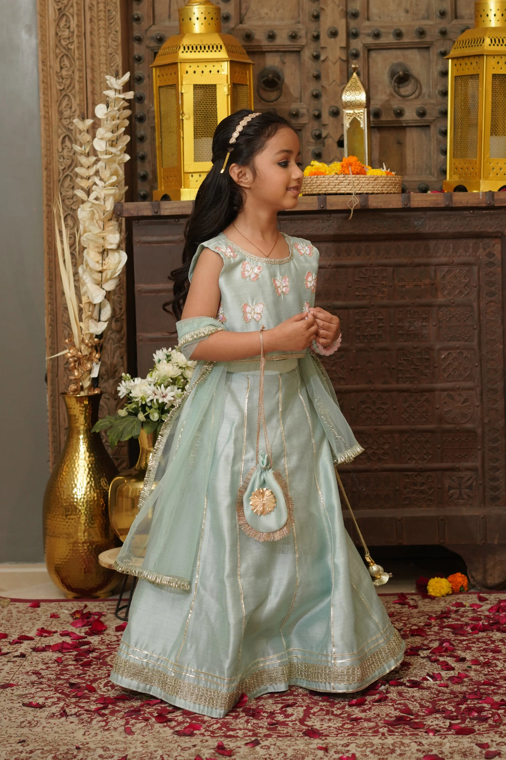 TITLI LEHENGA SET BLUE