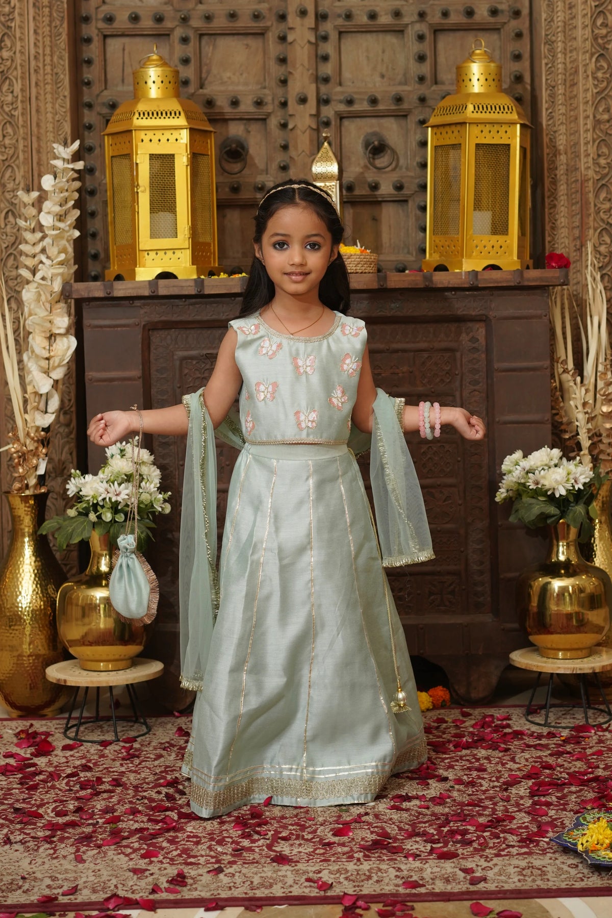 TITLI LEHENGA SET BLUE