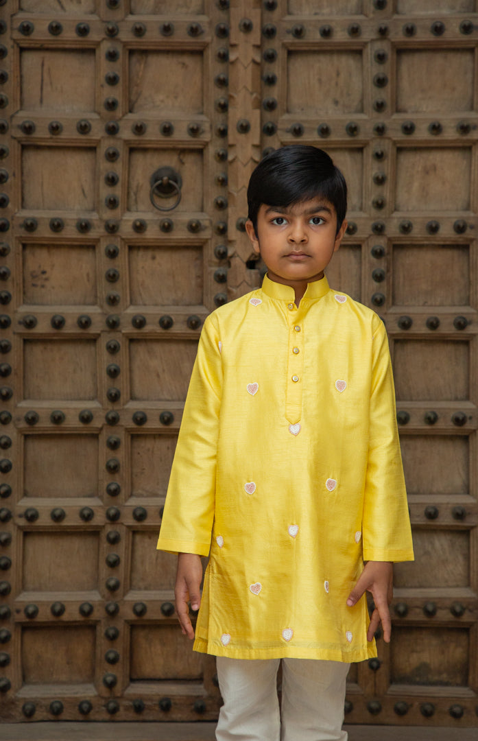Yellow Heart Kurta