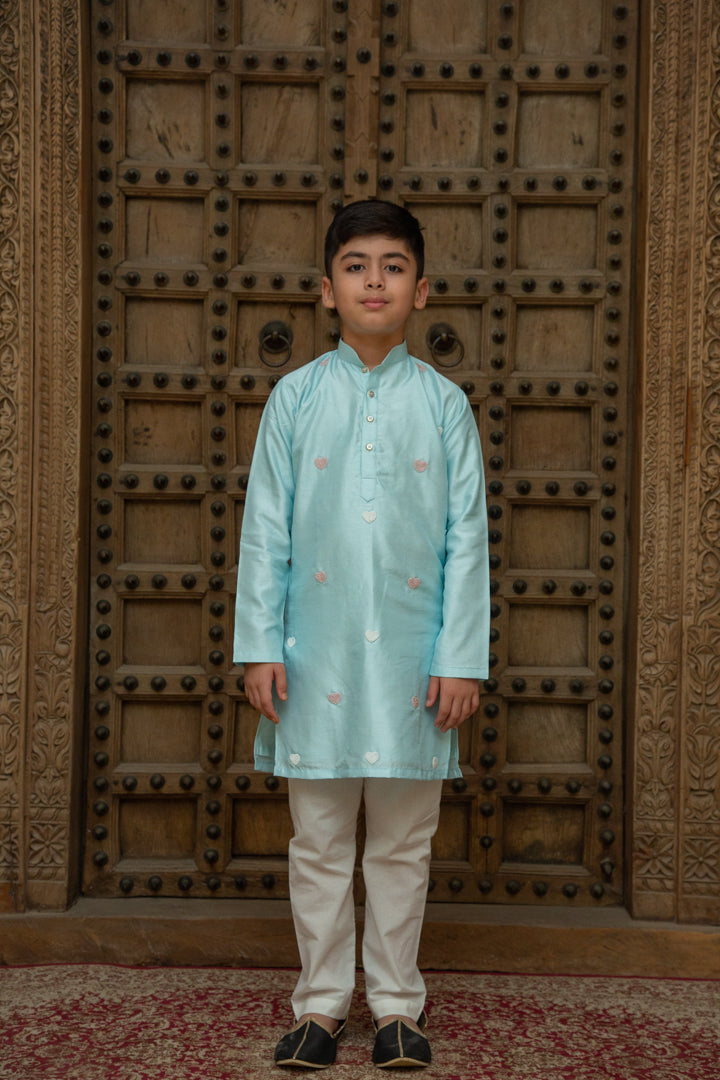 Blue Heart Kurta