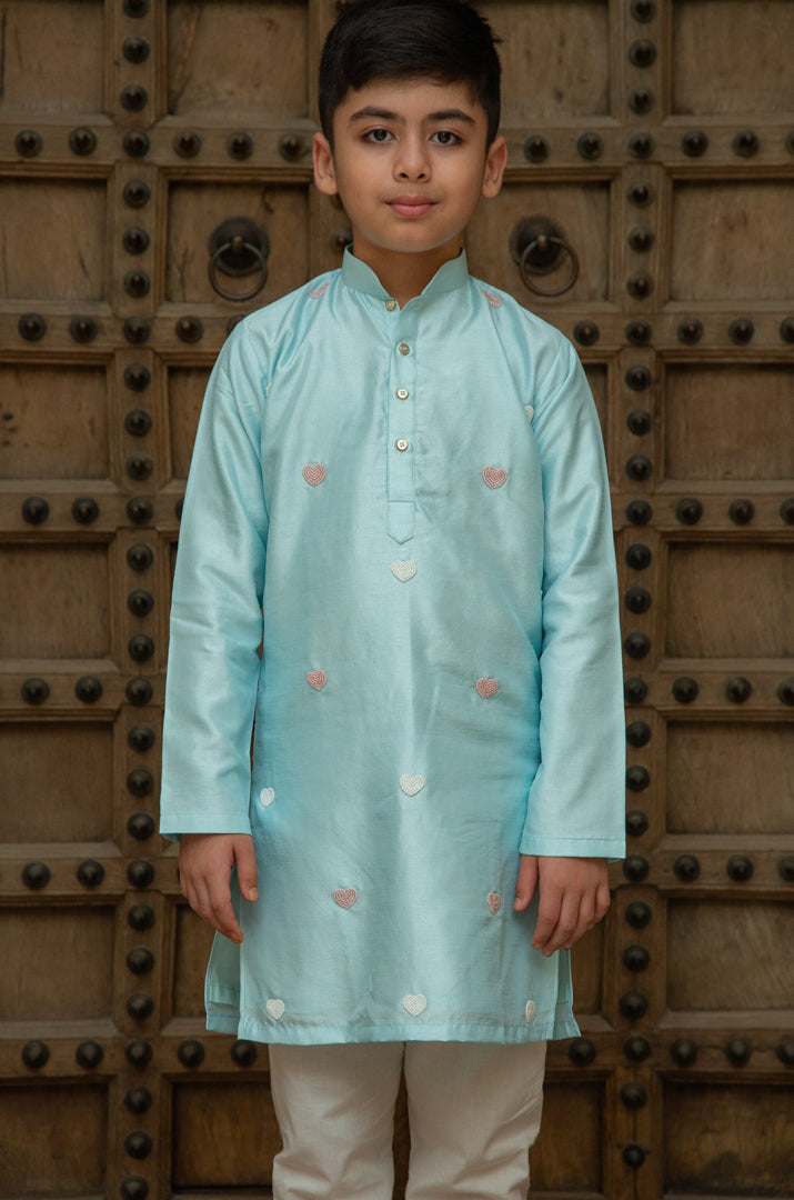 Blue Heart Kurta
