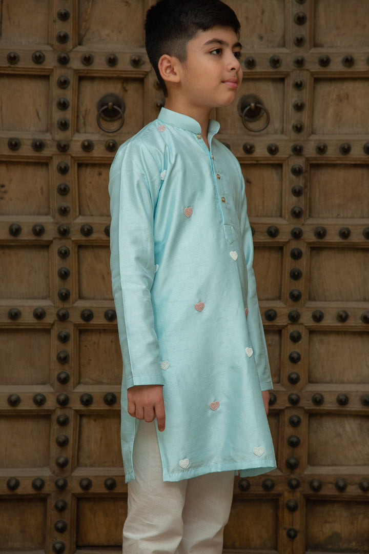 Blue Heart Kurta